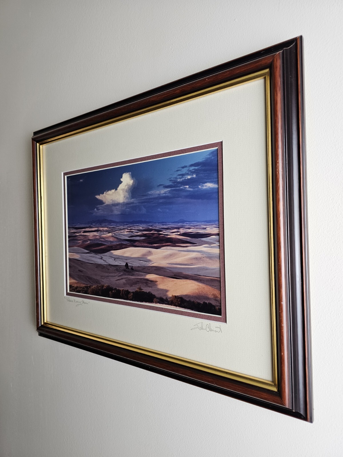 ART – Original Signed John Clement 35mm Photograph 16×13 Framed Modern Landscape