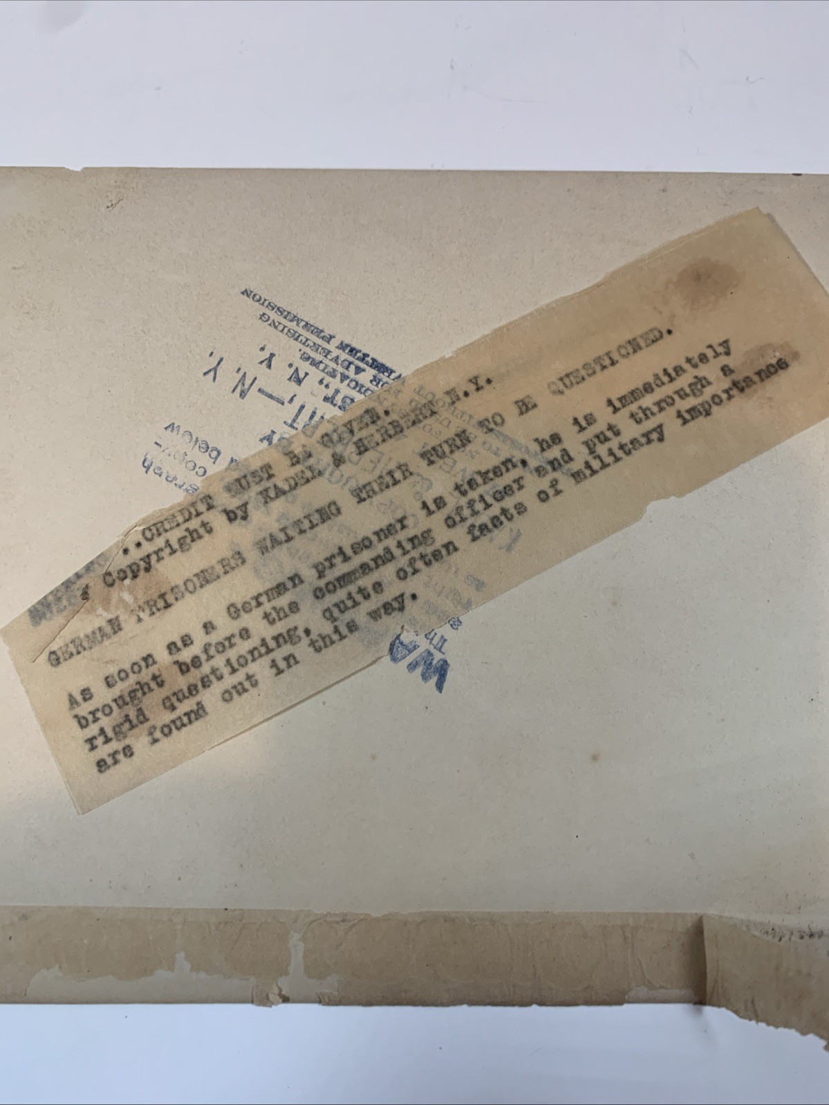 WWII Real 8.5” X 6.5” Photo American Troops “Questioning German Prisoners”