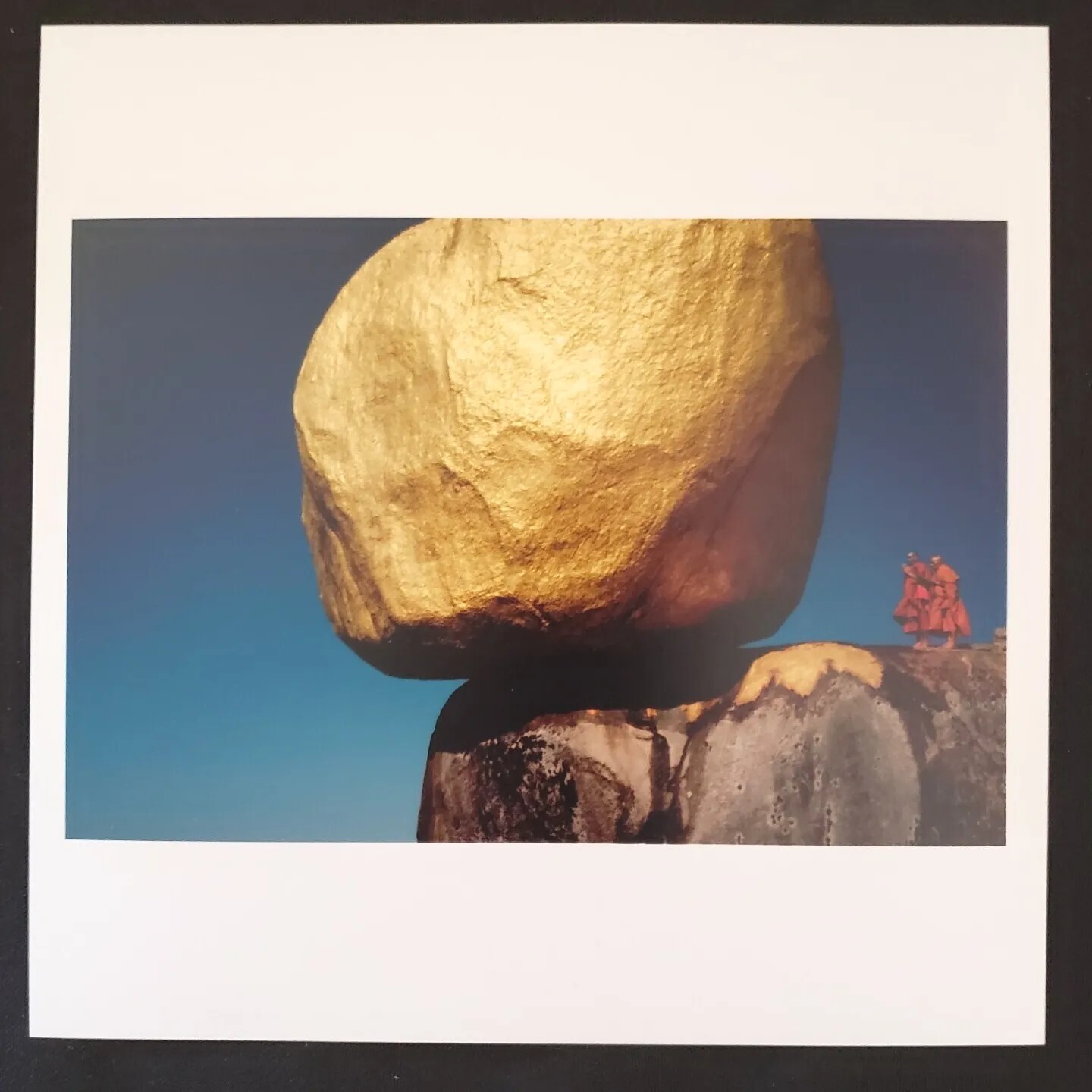 HIROJI KUBOTA Magnum Square Print 6″ x 6″ Signed Monks & Boulder from Burma