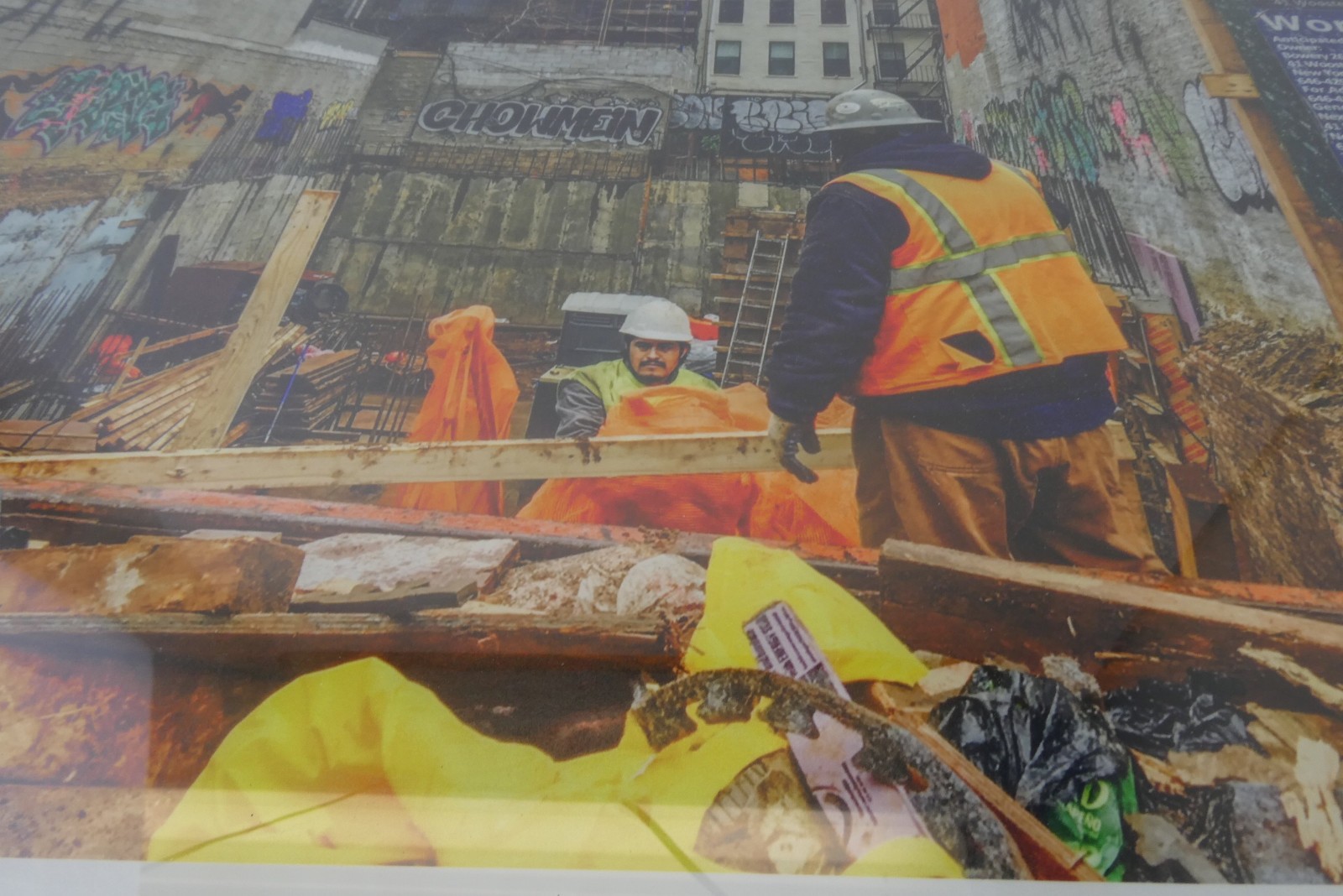 Urban NYC Construction Site Photograph Photo Print 41 Wooster Street SoHo Framed