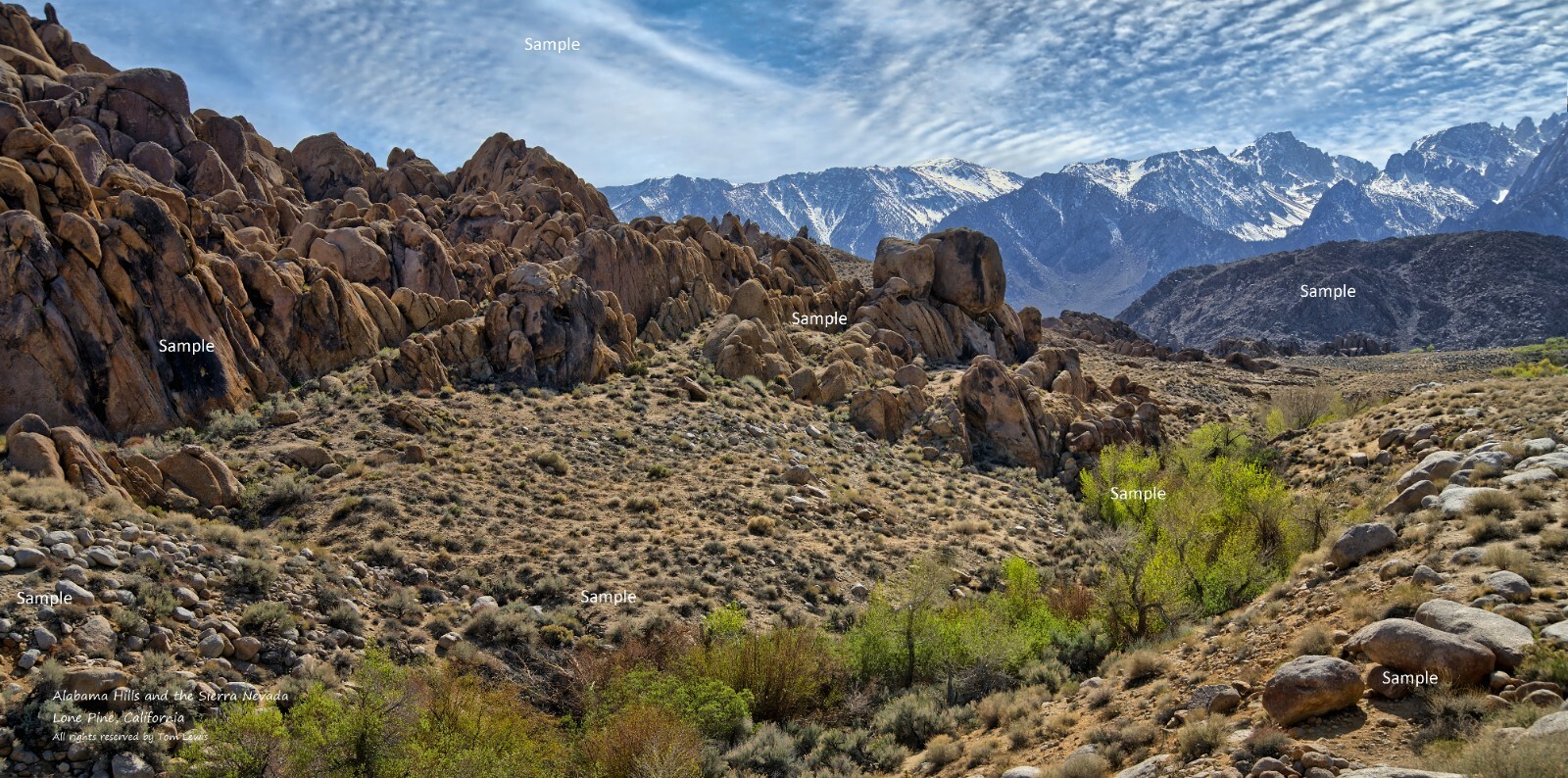 Sierra Nevada Alabama Hills Lone Pine Creek California Poster Photo Print SN06