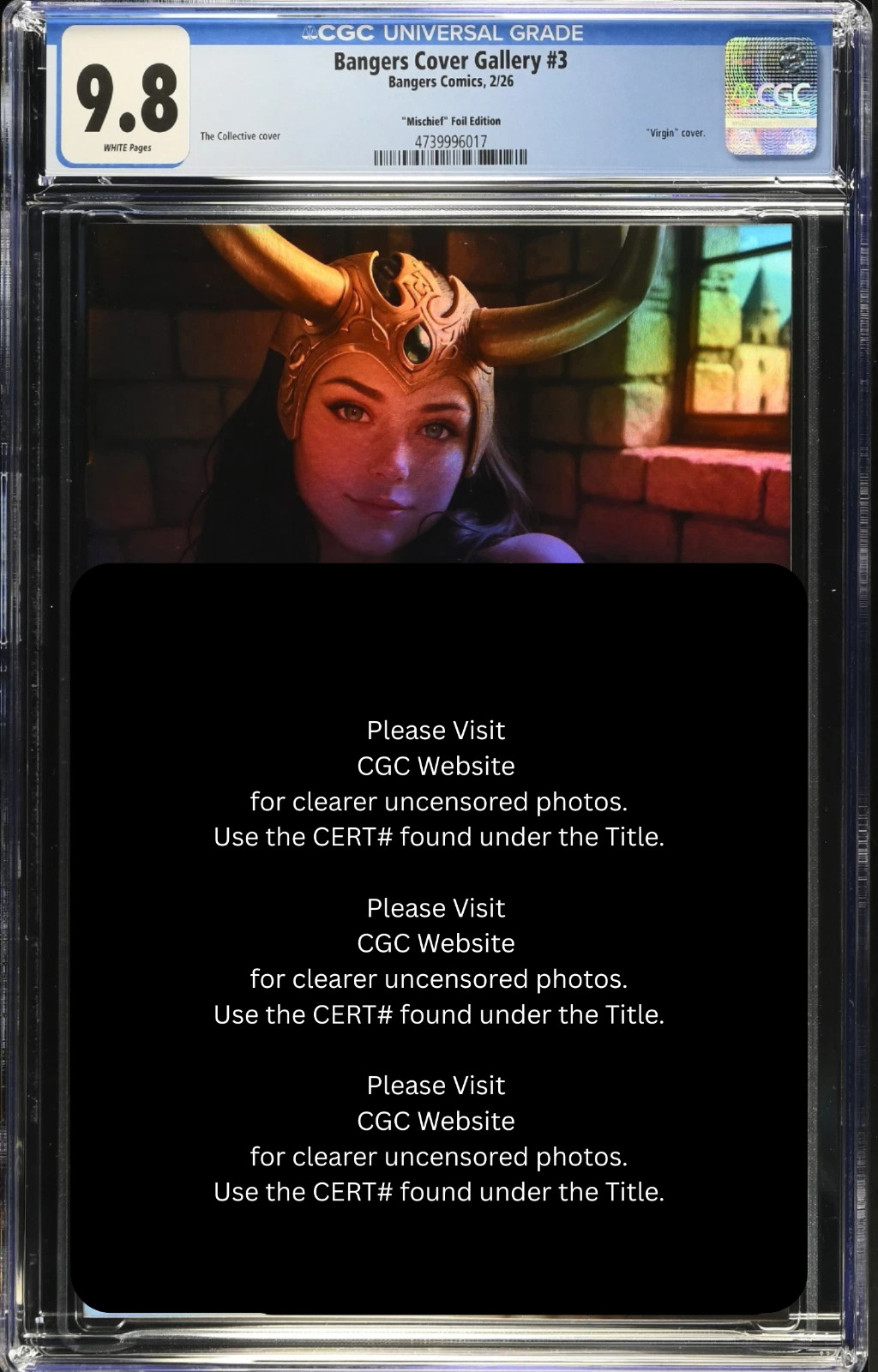 FOIL 2026 Bangers Comics Lady Loki Cosplay VIRGIN Full Chase LE 10 CGC 9.8!