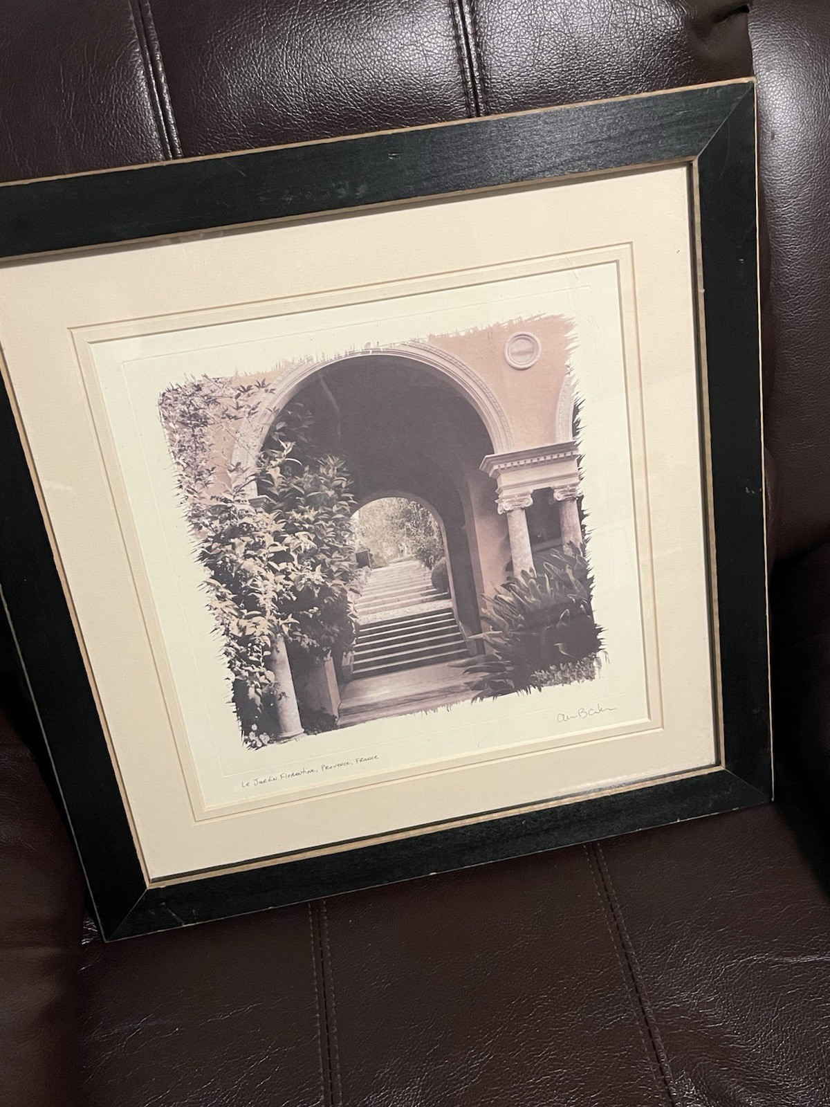 European Garden By Allan Blaustein Photography Framed With Glass 18 1/2 X 18 1/2