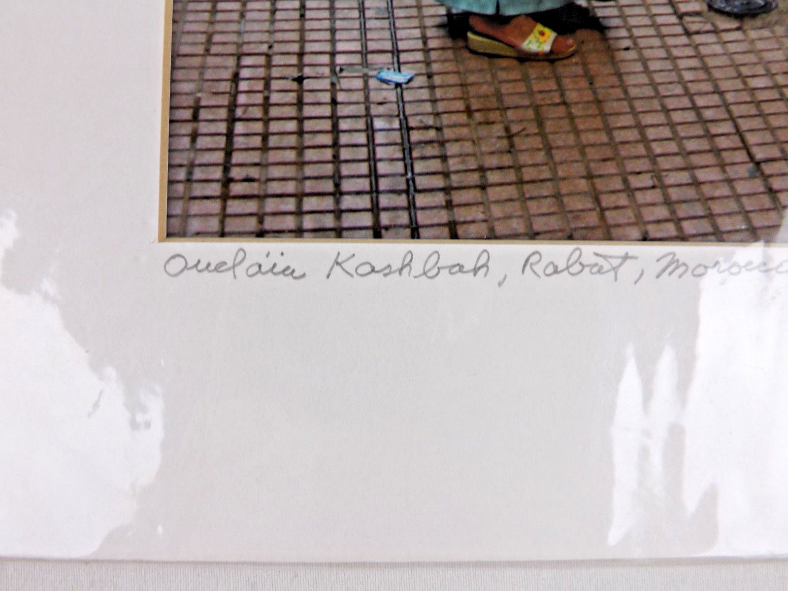 Kasbah Rabat Morocco Color Photo Women Blue Alley Tile 11″ x 14″ Bert Friedman
