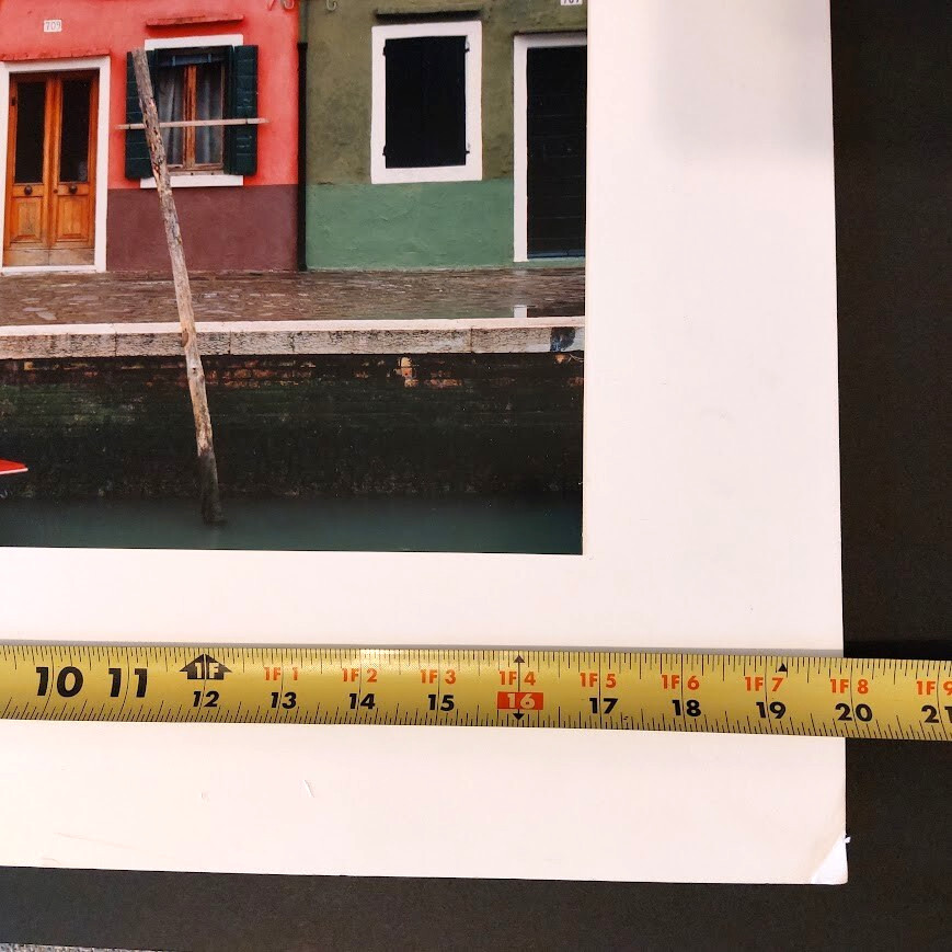 Dry Matted Photo of Burano Venice Italy Signed & Numbered 20″ x 18″