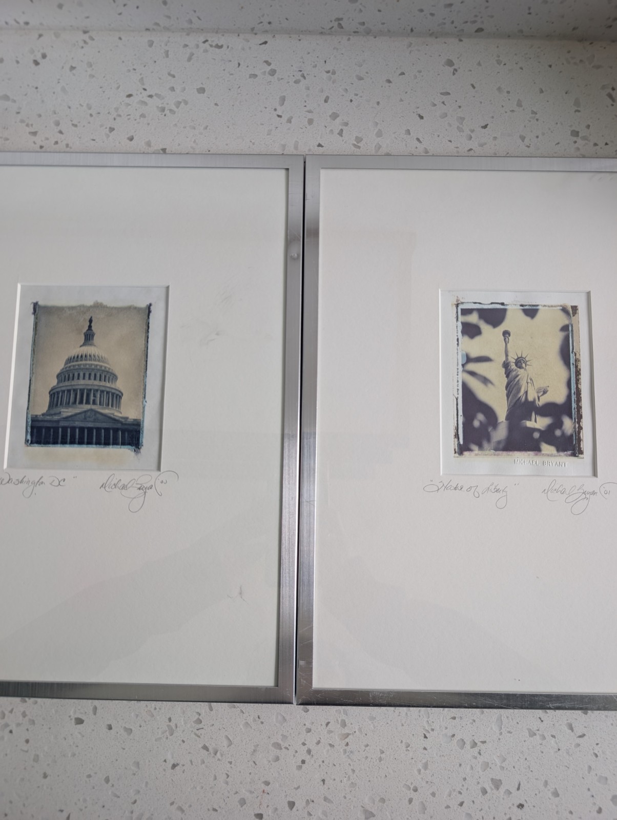 Vintage signed Michael Bryant Photography USA Art, Black & White Set Of 2