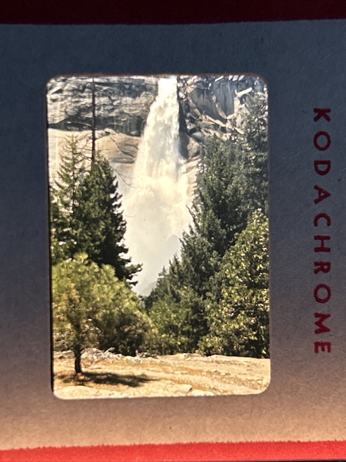 Kodachrome Red Border Lot Of 40 1950’s Yosemite Falls Trip 35mm Color Slides