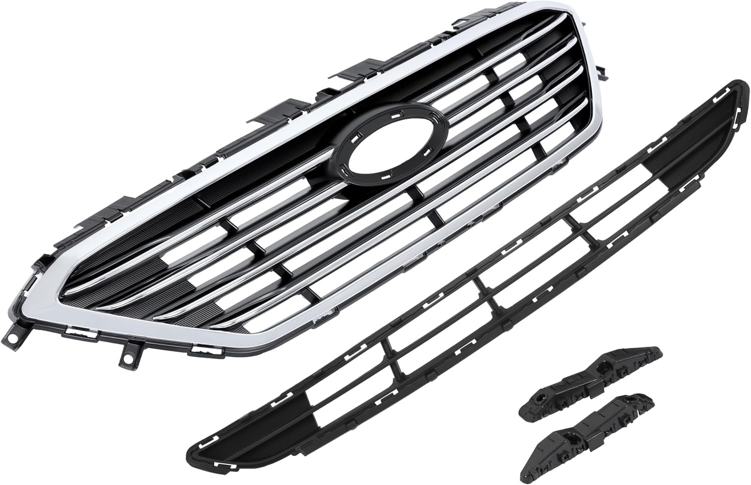 Front Upper & Lower Grille & Bumper Bracket Compatible with 2015-2017 Hyundai So