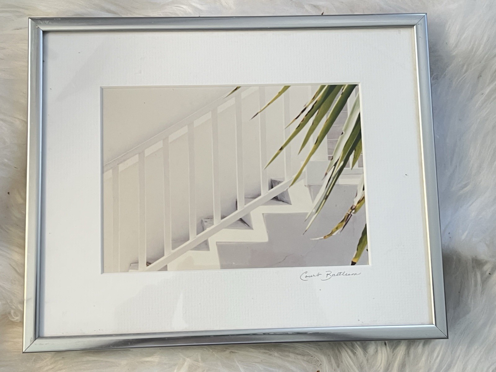 Set of 2 Framed Landscape Photographs Coastal Beach Decor Signed Pair