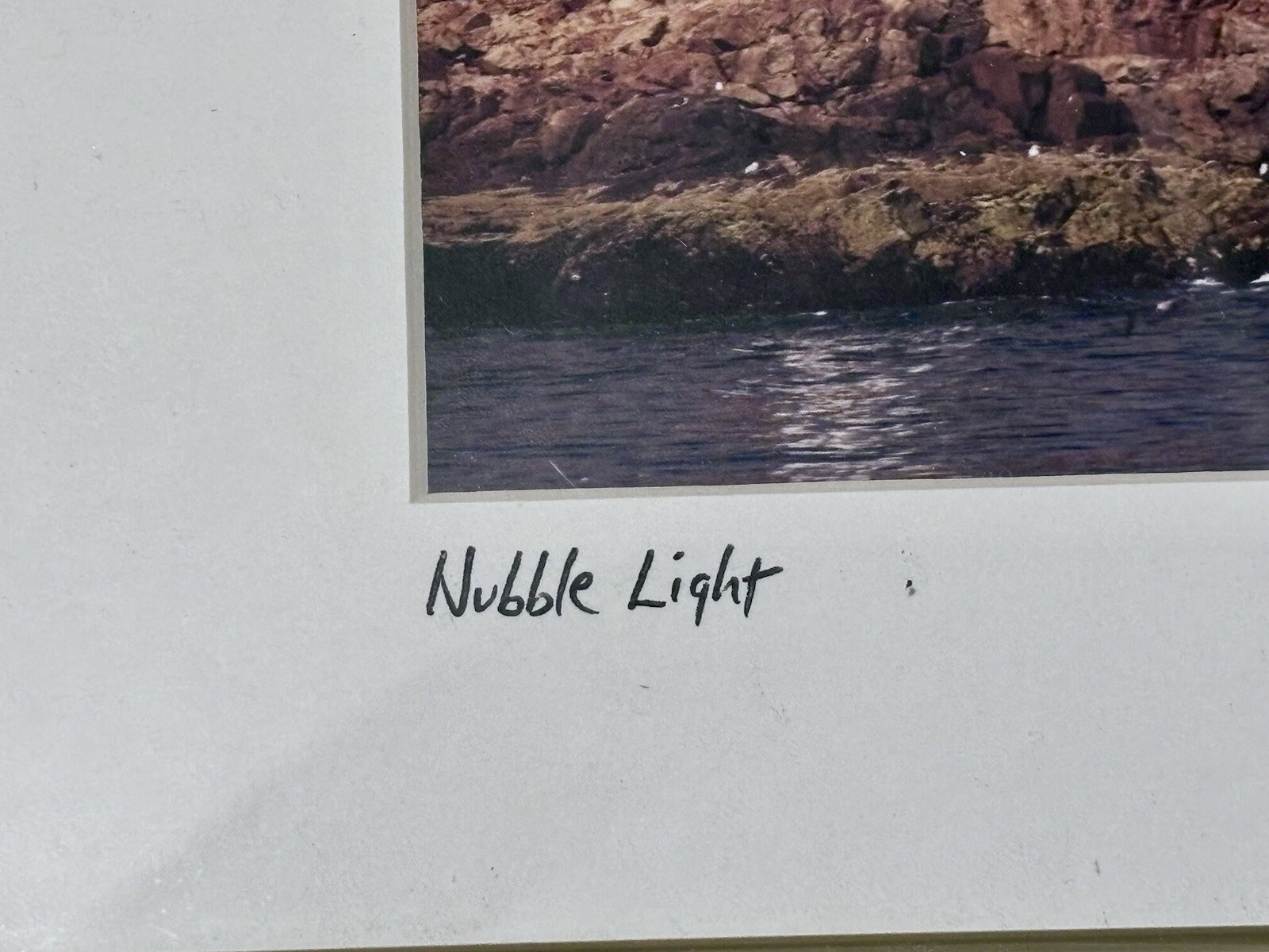 Nubble Lighthouse Photograph – Signed by Artist Andrew J. Heller – Framed