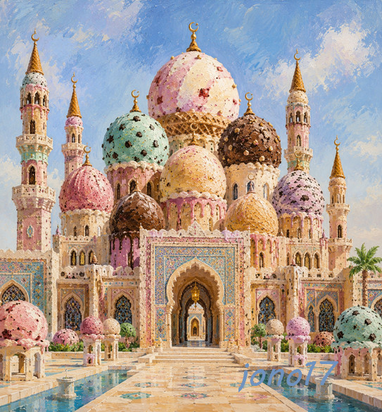 Printable Wall Art Digital Download Ai Image Background Art – Ice Cream Palace