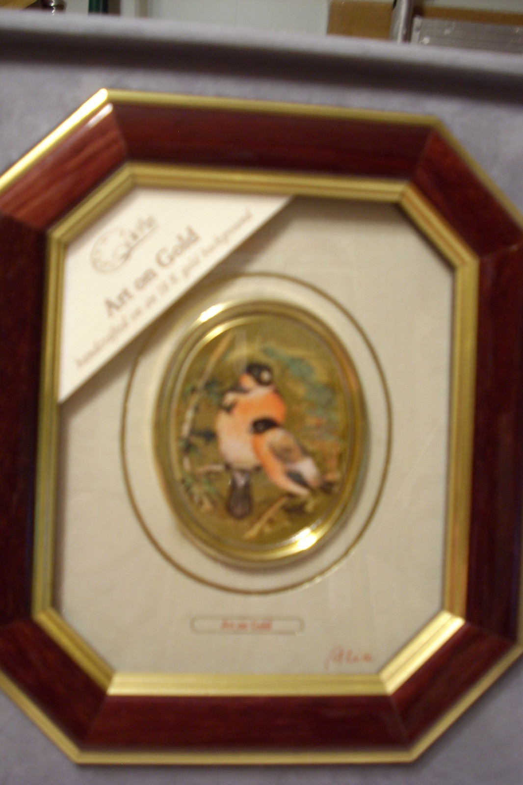 Gold Art – MINIATURES (2) BIRDS BY ALICE & ERNANDEZ, W/CERTIFICATES –