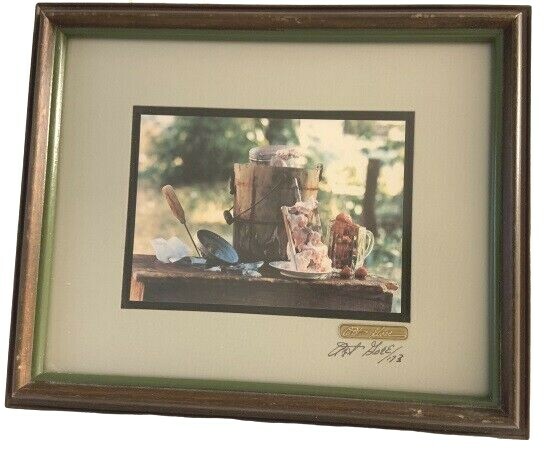 Art Gore Colorado Photographer Framed Artwork Strawberry Ice Cream Signed ‘73