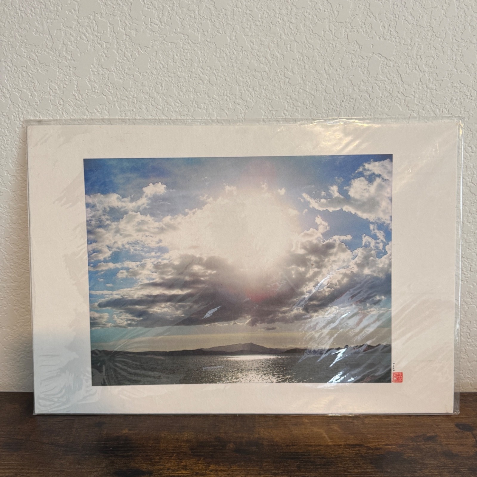 Lake w/Mountain View Photography Art Print 2004 Sealed Pack 19×13″ SHIPS FREE