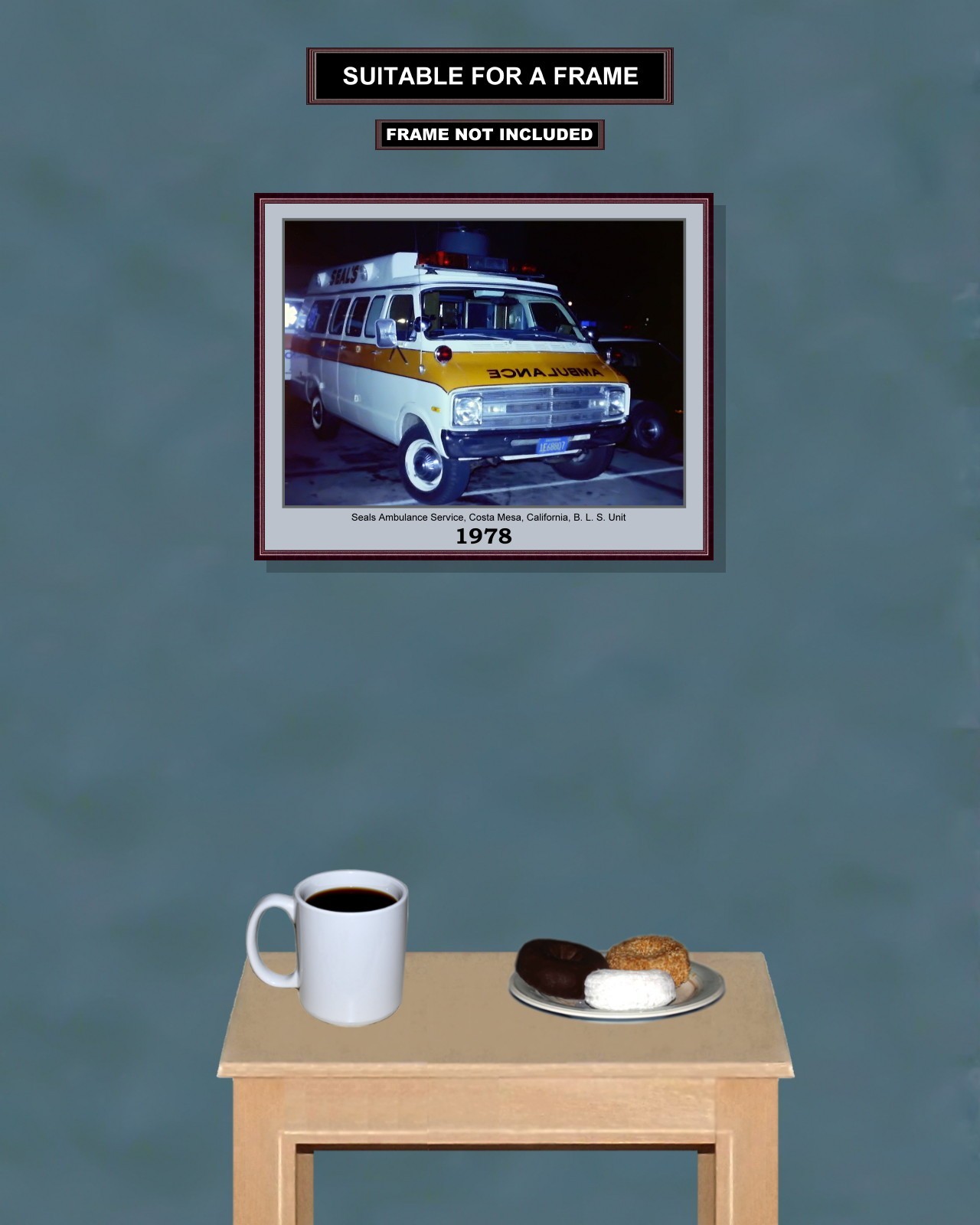 1970s Seal’s Ambulance Service BLS Unit, New 8×10 Unframed Photo VFRPBT_0055