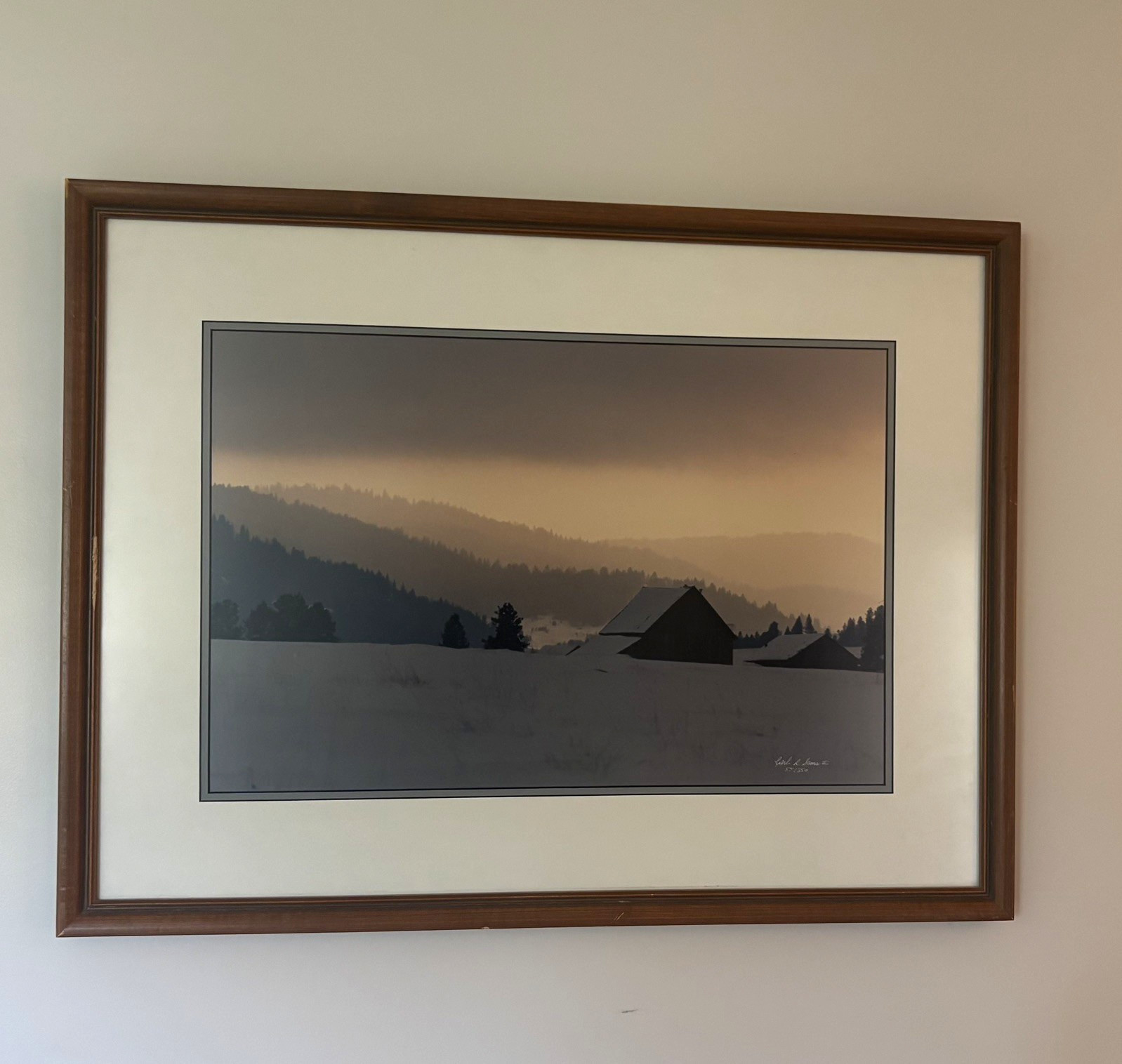 Carl R Sams II – Limited Edition – Signed – Winter Barn Mountain Photo 55/350
