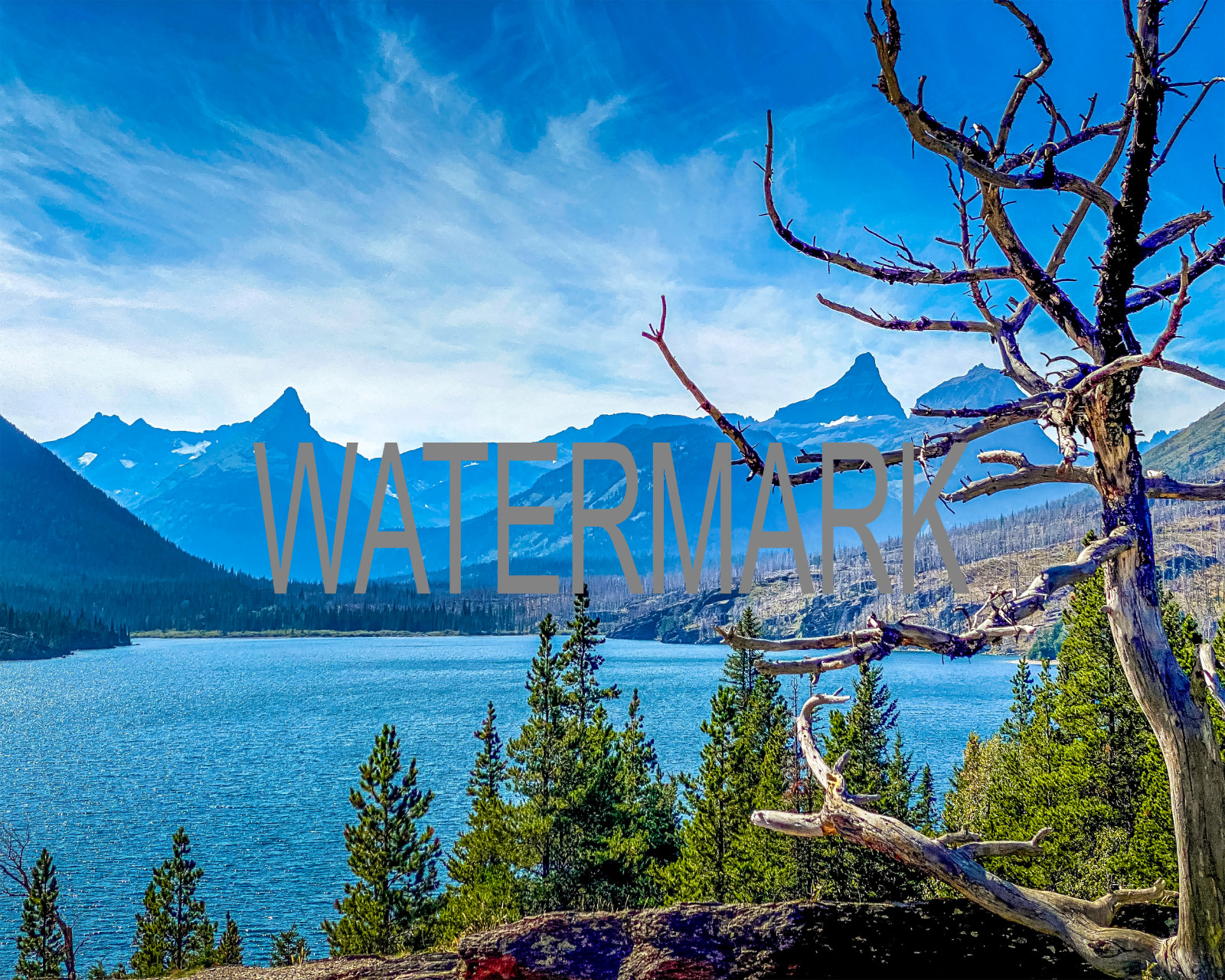 Mountain Scene- Glacier National Park, Montana 8×10 photo