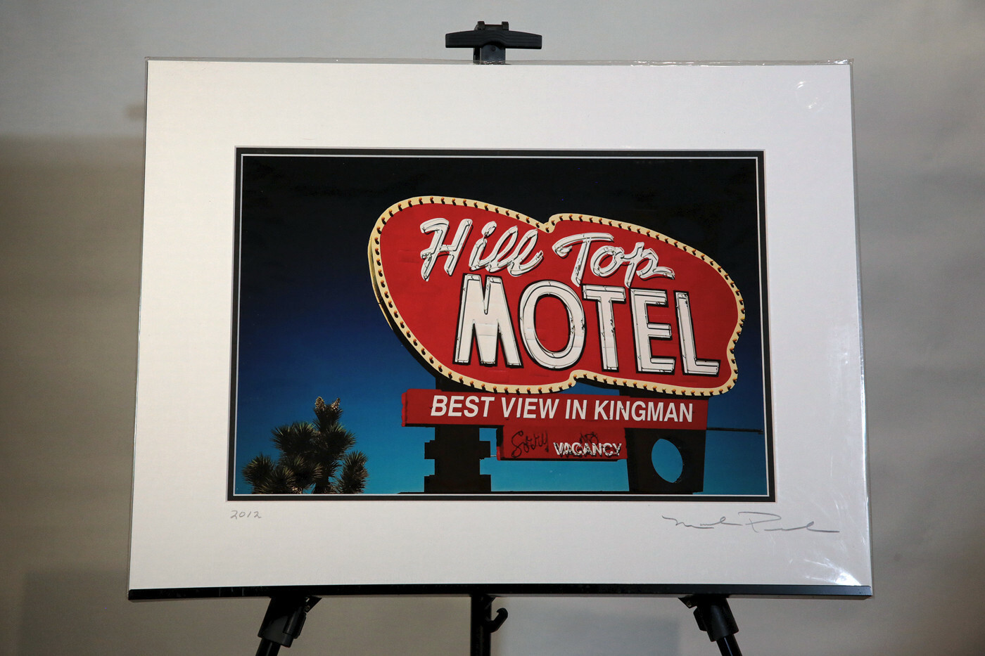 Original Route 66 Motel Neon Sign fine art photography print signed & matted