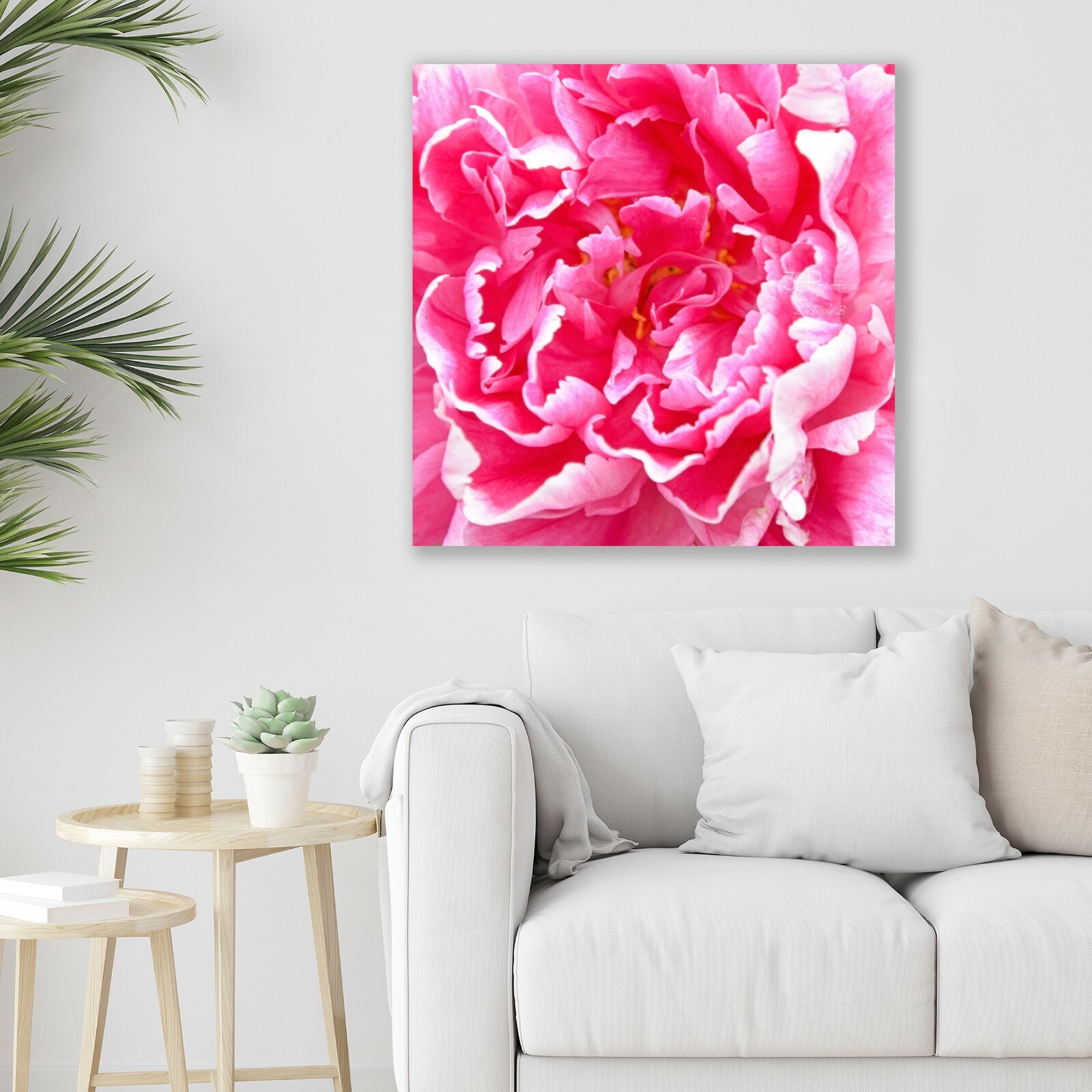 Peony, Abstract Floral, Nature Art, Fine Art Macro Photo on Metal, Canvas, Paper