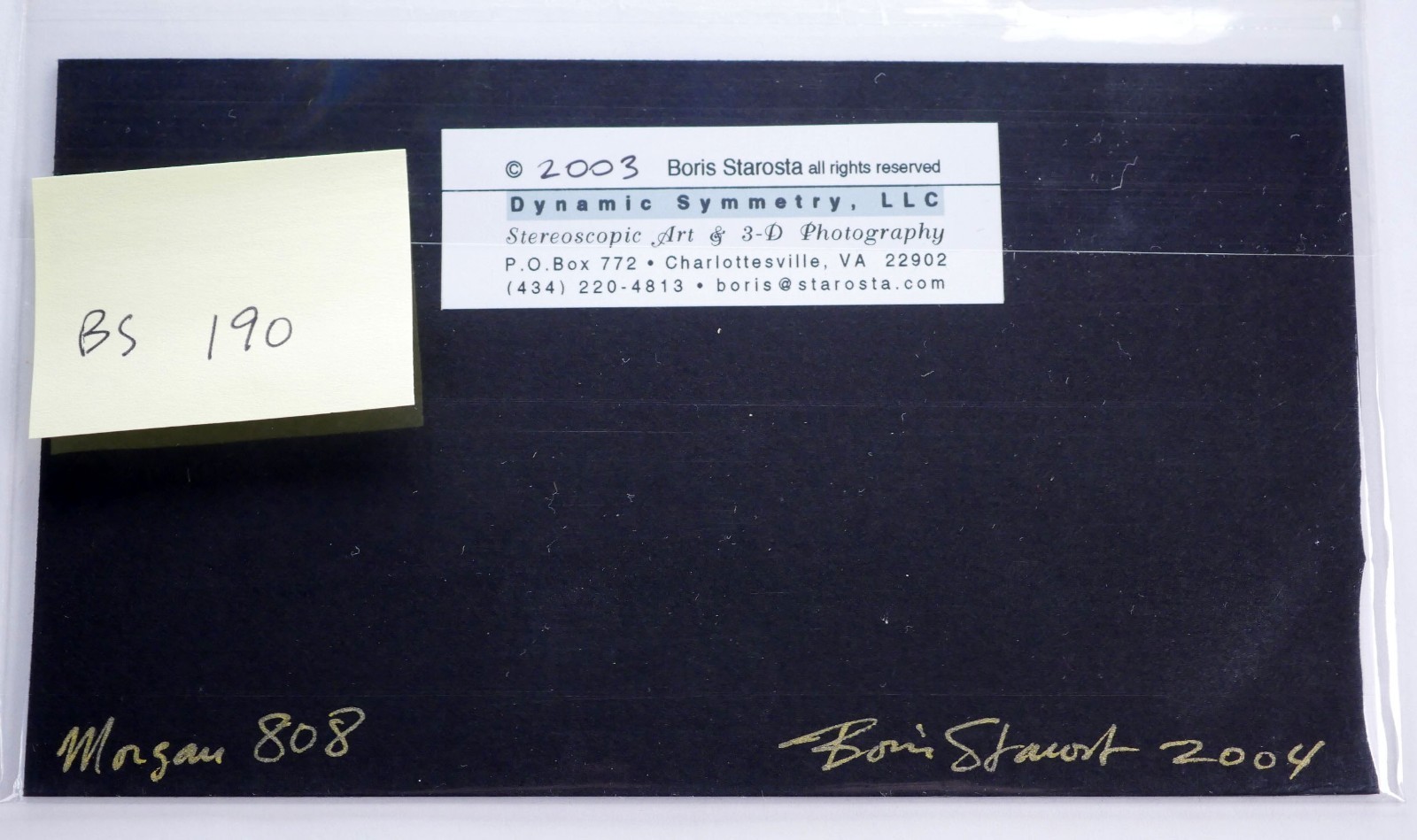 Boris Starosta 3D Stereoview – Morgan 808 – nude model signed 2004 #190