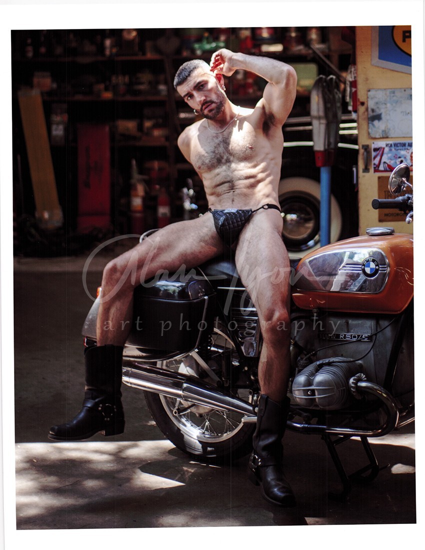 11 X 8.5 Alan Lyon Original Male Photo gay interest (8) Alex motorcycle
