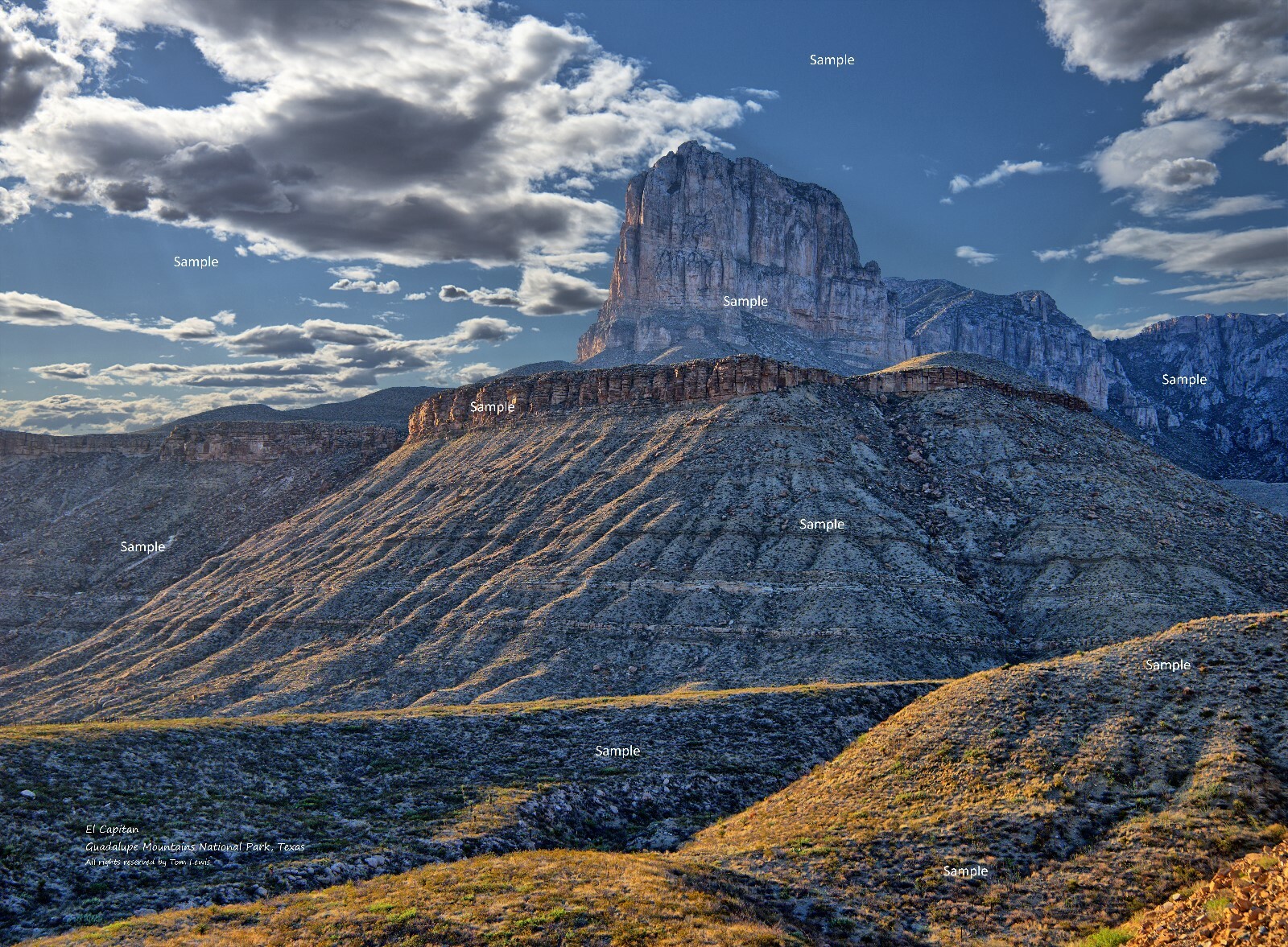 El Capitan Guadalupe Mountains National Park Texas Photo Poster Print NM01