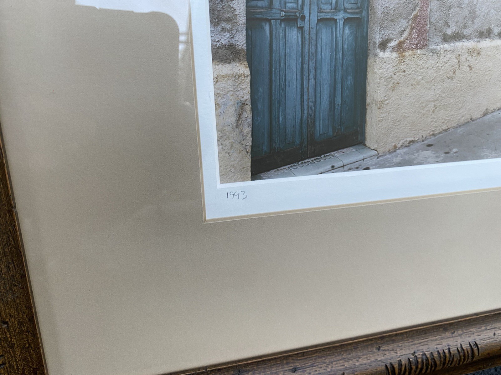 Vintage Trio of Framed Photographs, Signed and Dated RUSTIC DOORS