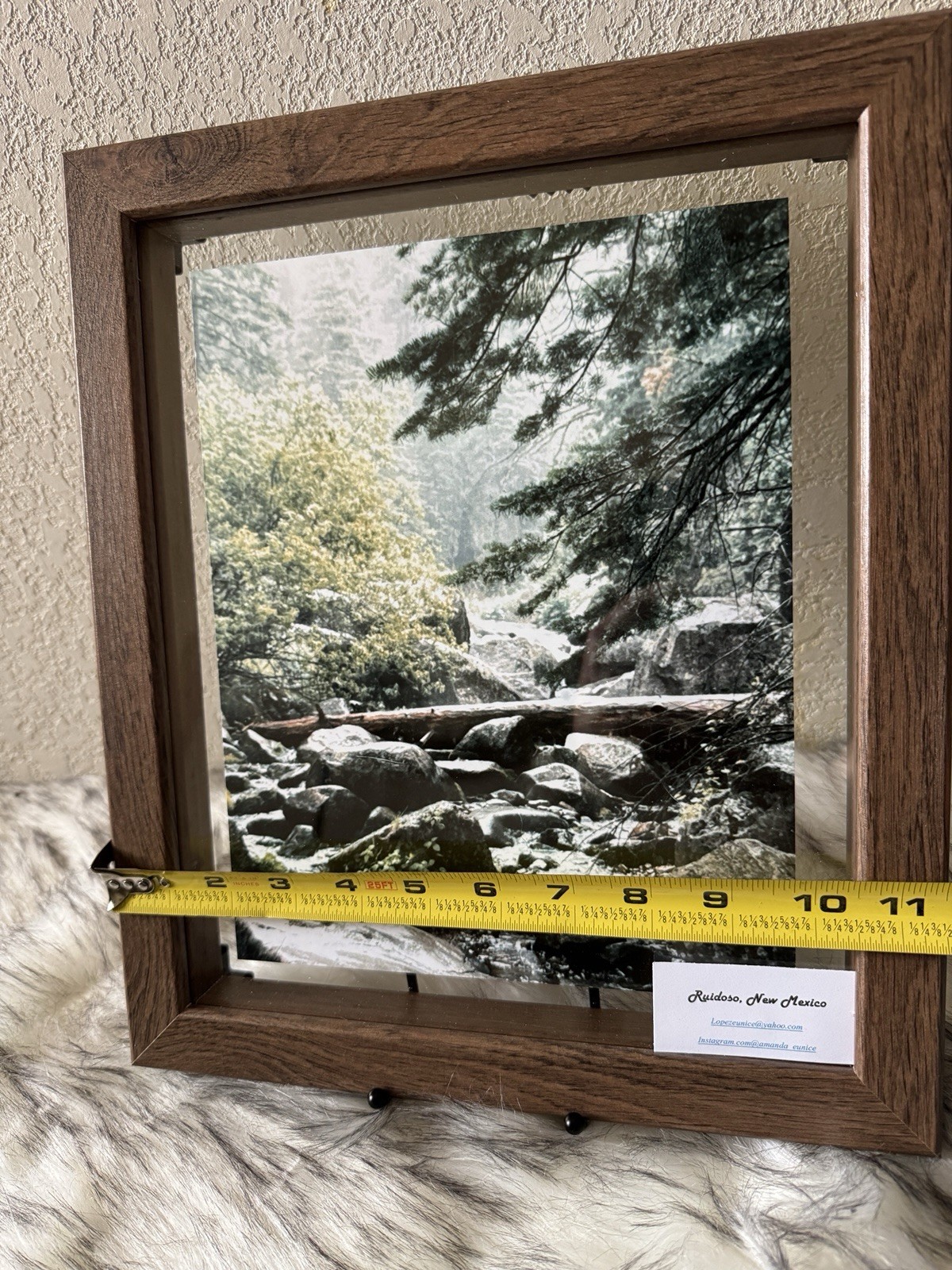 Rainy day photo of Bears Corner in Ruidoso New Mexico 8×10 framed wood