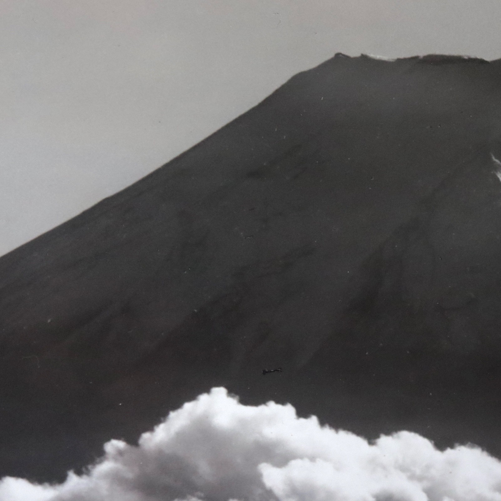 Large 1950s Photograph Mt Fuji Summer Koyo Okada Silver Gelatin Print Japan Vtg