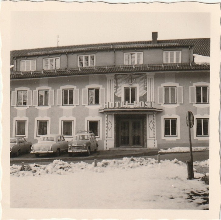 Vintage Photo Borgward Hansa & Lloyd 300 Front Hotel Post Office Car Vintage Passenger Car