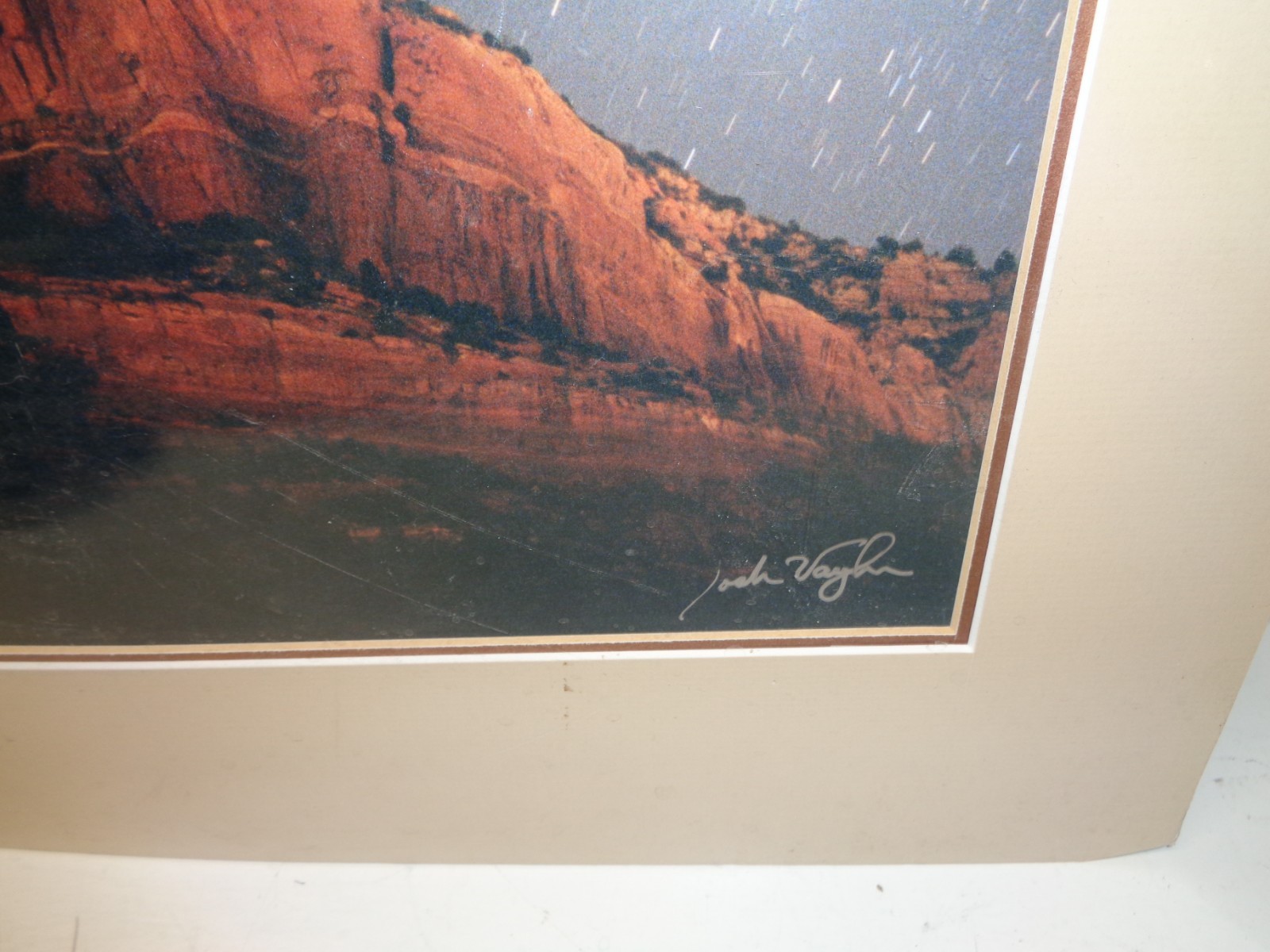 Vintage Photograph 1997 Hale-Bopp Comet Sedona Signed Josh Vaughn