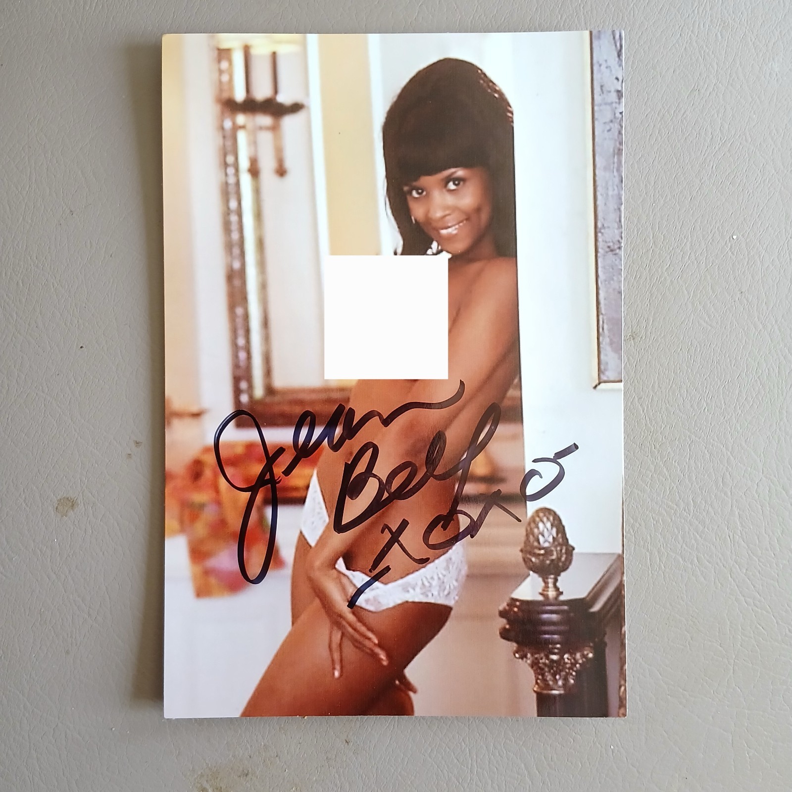 Playmate Jean Bell Autographed 4×6 Photo Playboy