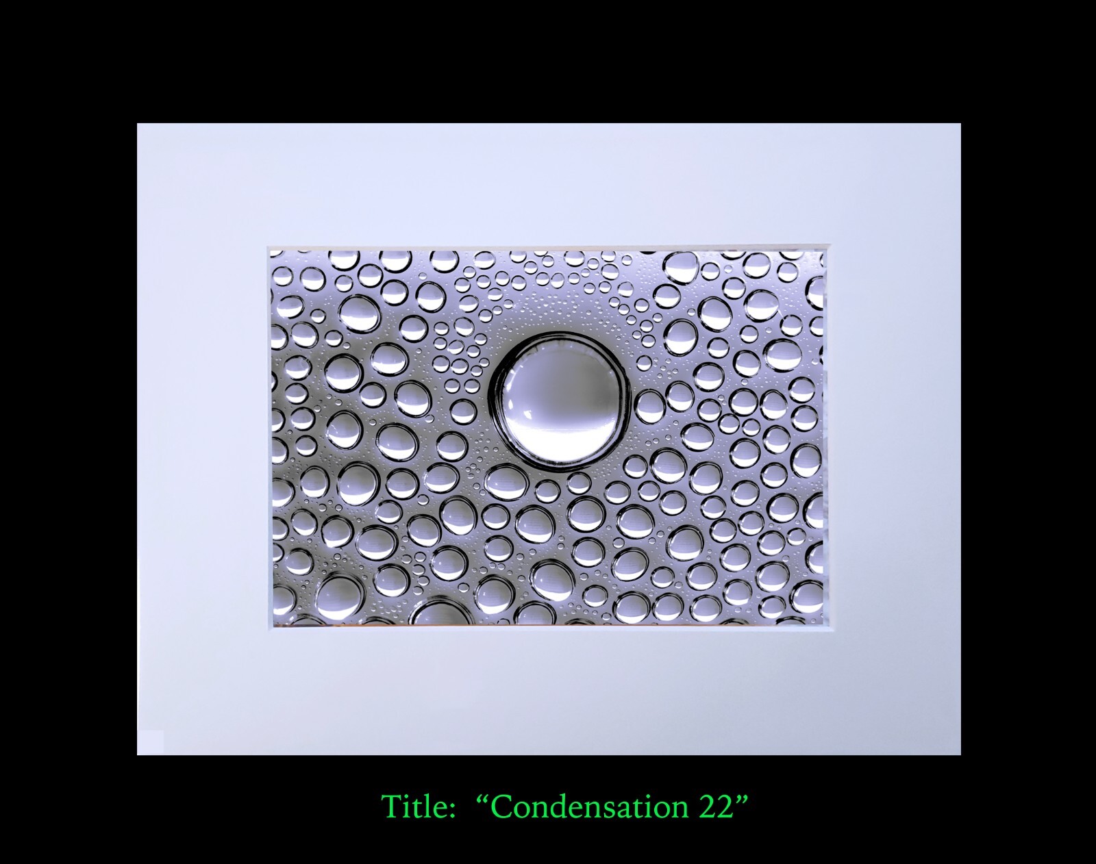 matted photograph, 5″x7″ print, mounted 3/16″ foam with 8″x10″ single white mat