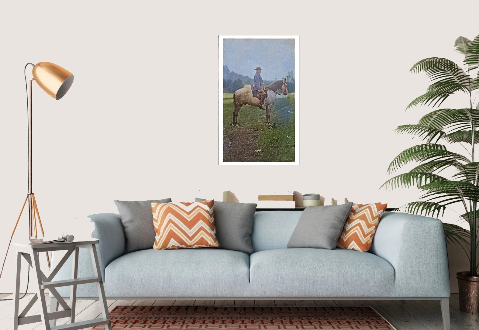 CSA General Robert E. Lee – on Traveller – BEST PHOTO! UNUSUAL! CANVAS!