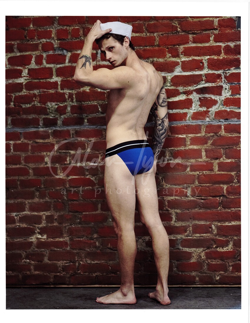 11 X 8.5 Alan Lyon Original Male Photo gay interest (1) Sailor in blue Ben Ryan