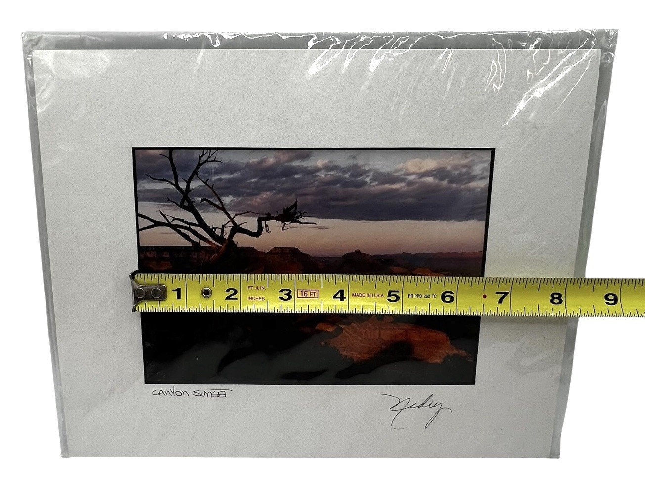 Canyon Sunset Signed Photo The Grand Canyons Landscape 4.5 x 6.5 Matted 8 x 10