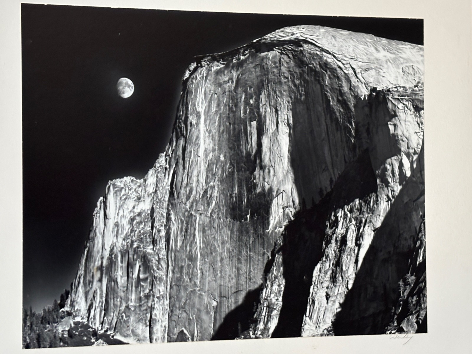 Robert (Bob) Werling Yosemite Half Dome Photograph Pencil Signed Framed 15×18″