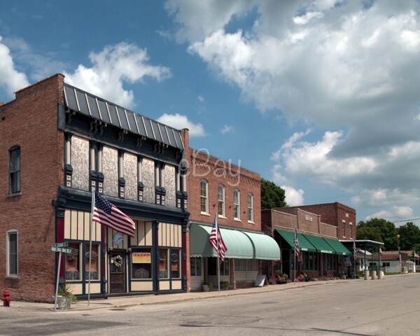 8×10 Photo of the Route 66 Passing Through Elkhart, Illinois. Free Shipping.