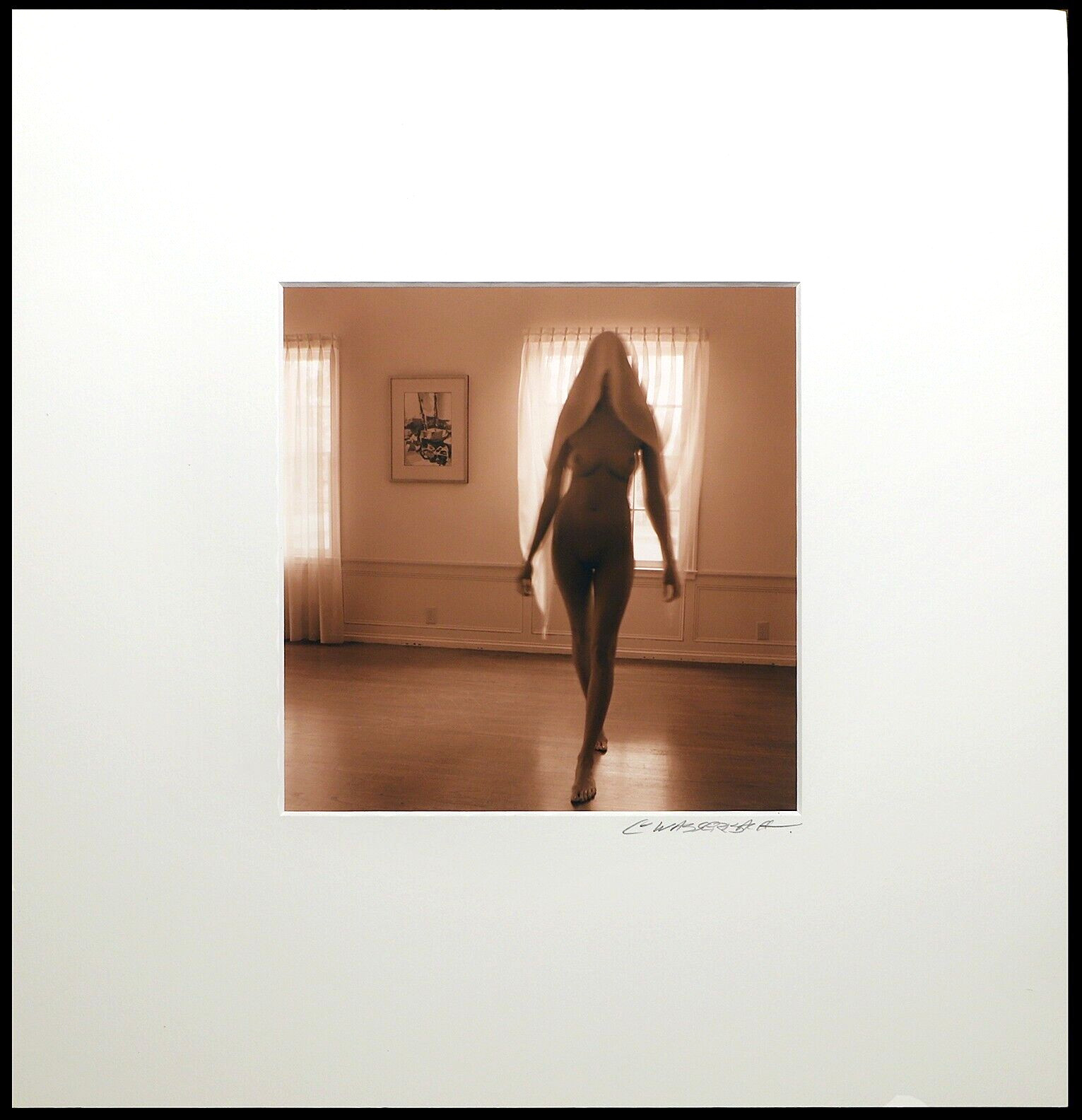 JACK WASSERBACH, Under the Curtain, Woman Original Signed Archival Pigment Photo