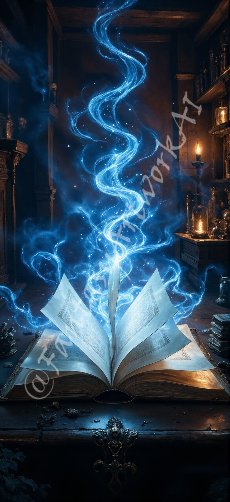 Magic Spell Book – Digital Image Picture Phone Background AI Art, 10 images #11