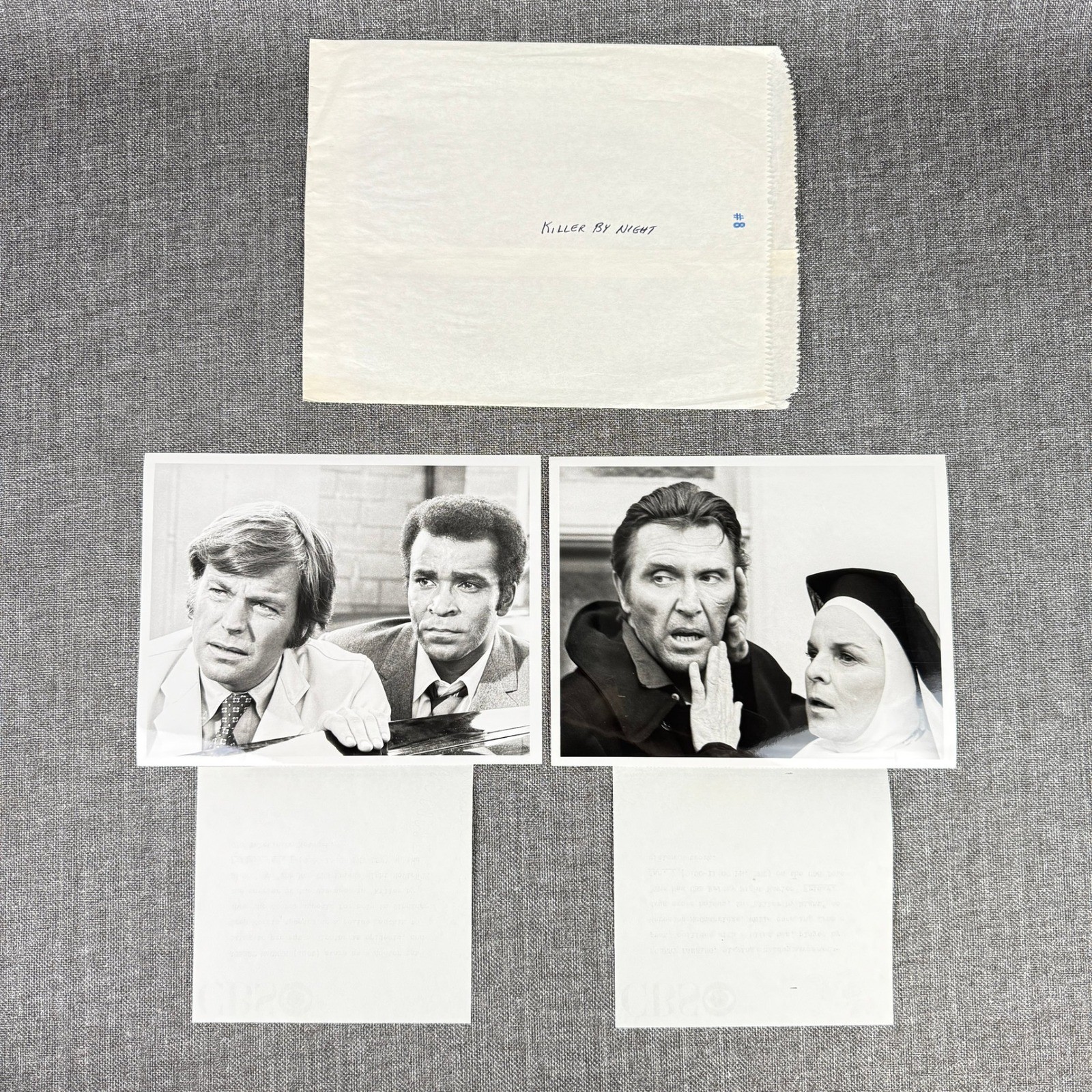 Killer by Night b&w Movie Stills, starring R. Lansing , R. Wagner 1971