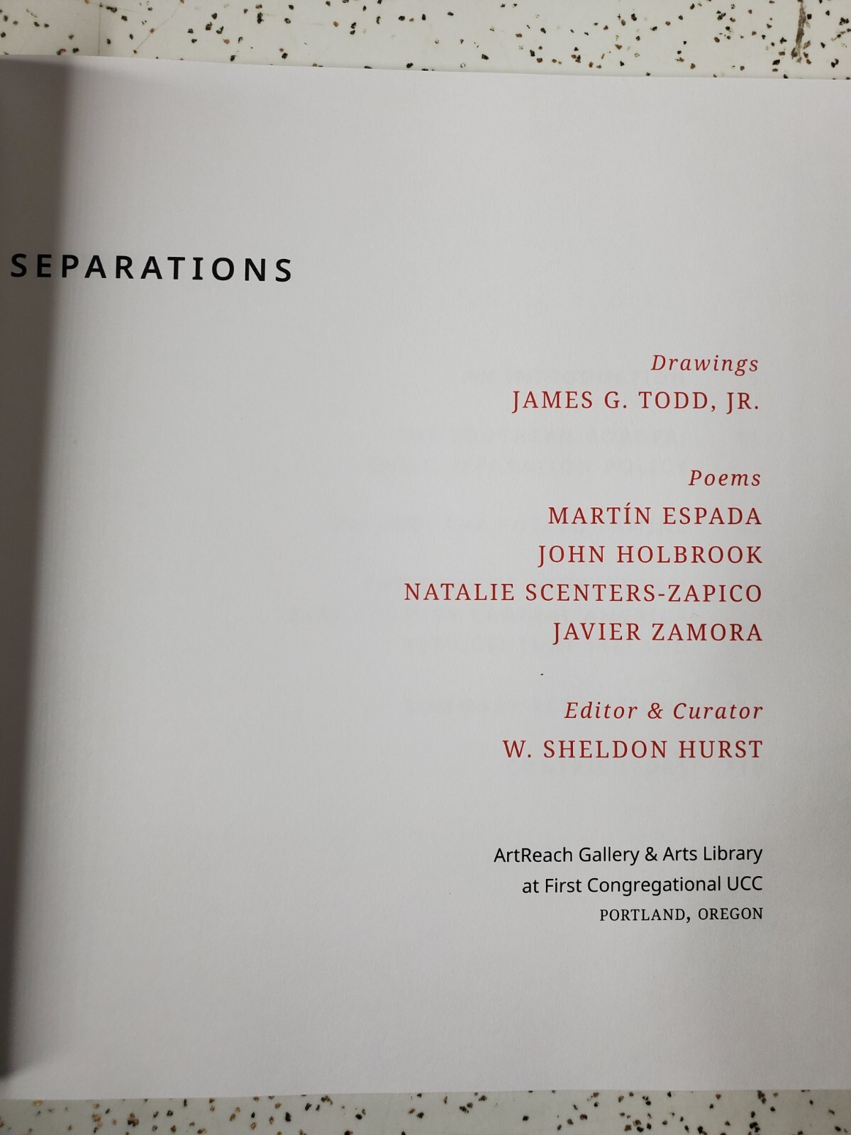 Separations by W. Sheldon Hurst (ed.) 2022 Paperback Portland Oregon First Con