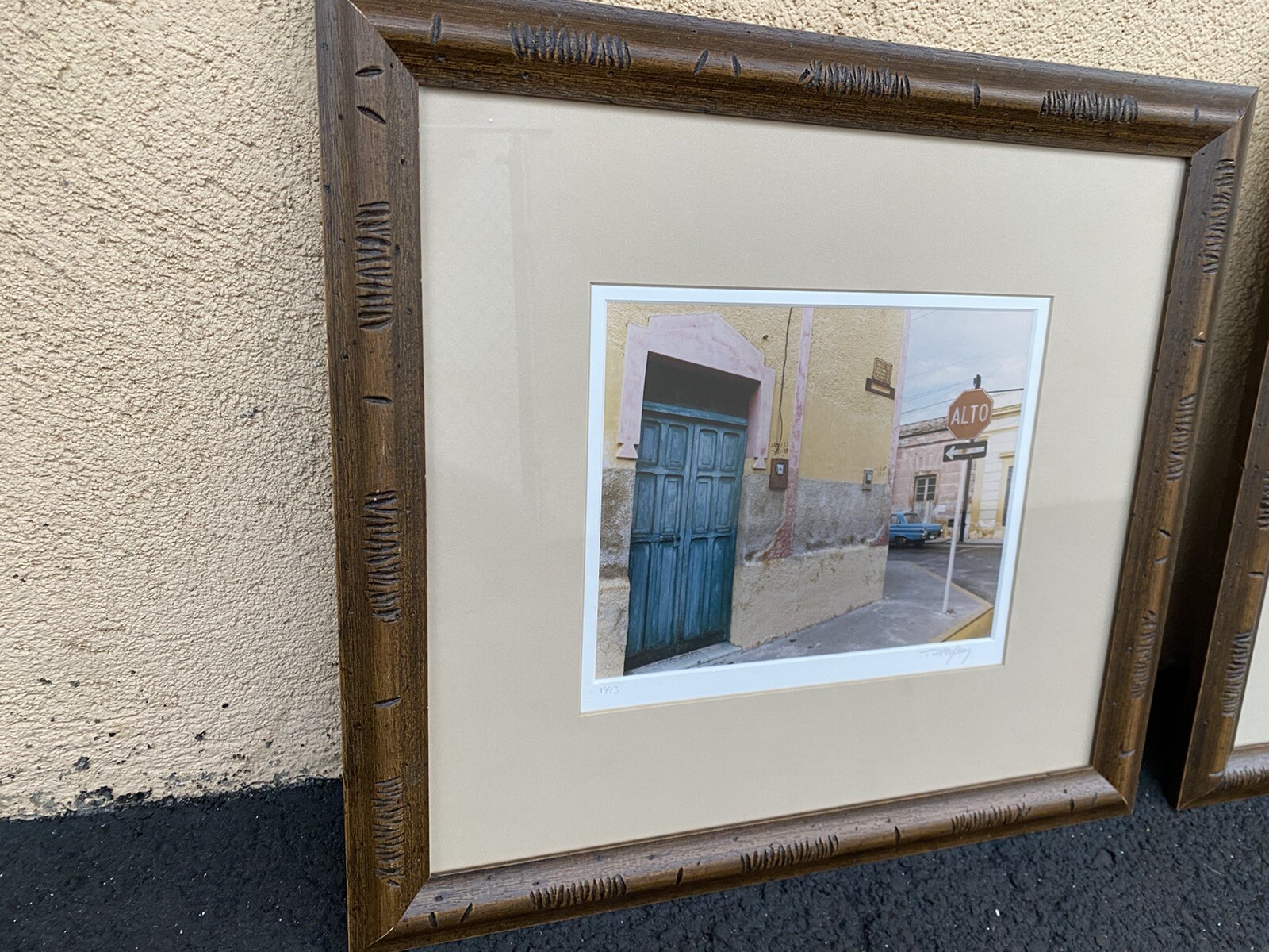 Vintage Trio of Framed Photographs, Signed and Dated RUSTIC DOORS