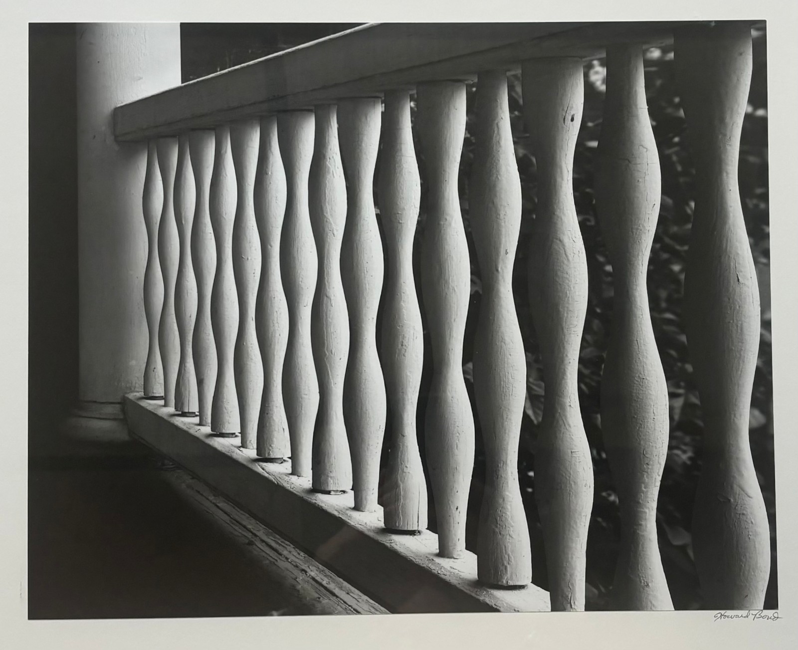 Original 1975 HOWARD BOND ‘Porch Railing’ ABSTRACT Modernist SIGNED Photograph