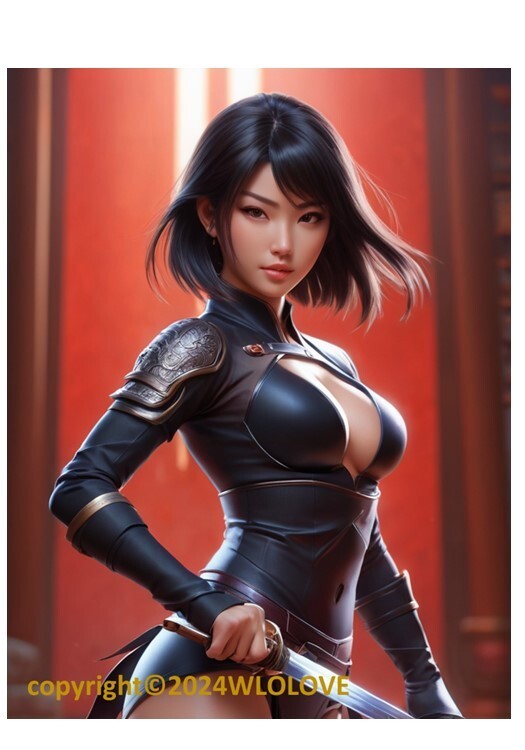 Beautiful Sensual Asian Girl Anime C on Quality semi-gloss Photo Paper 8″x10″