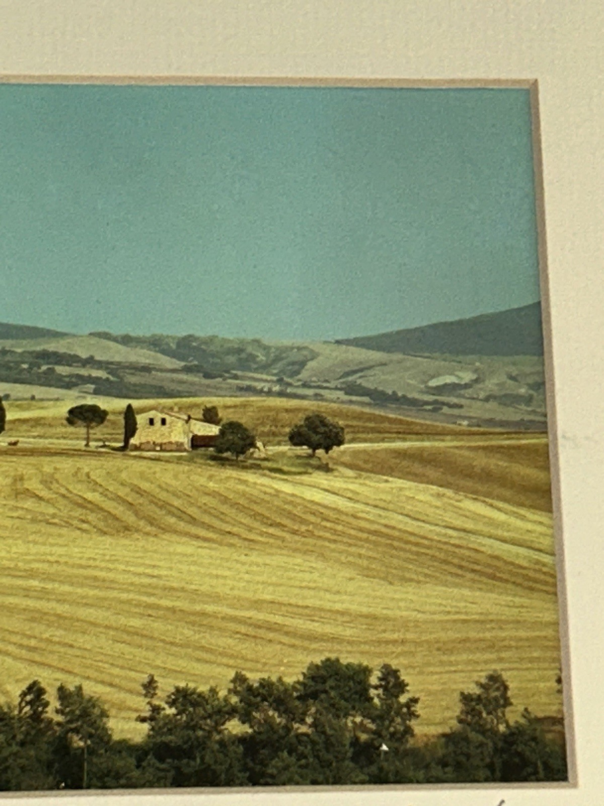 VTG Italian Photograph Tuscany (5×7) CHAPEL IN THE HILLS Murphy Matted 8”T 10”W