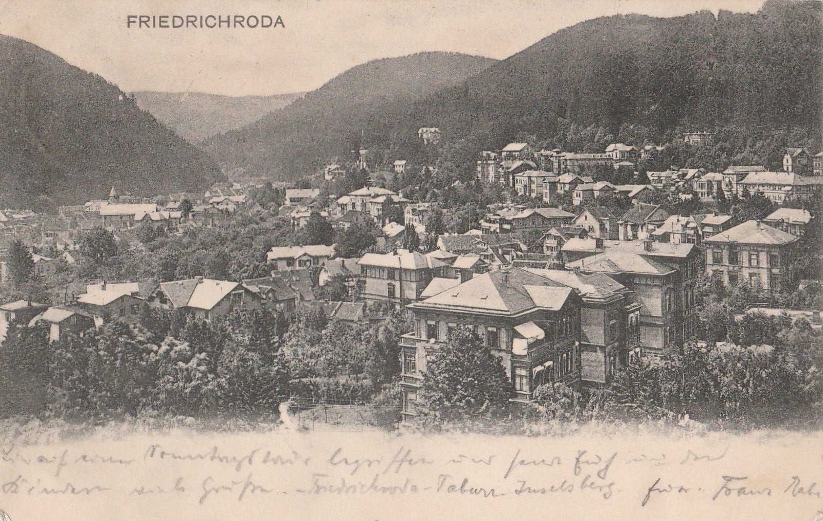 Friedrichroda Ansichtskarte verschickt nach Magdeburg aus dem Jahr 1903