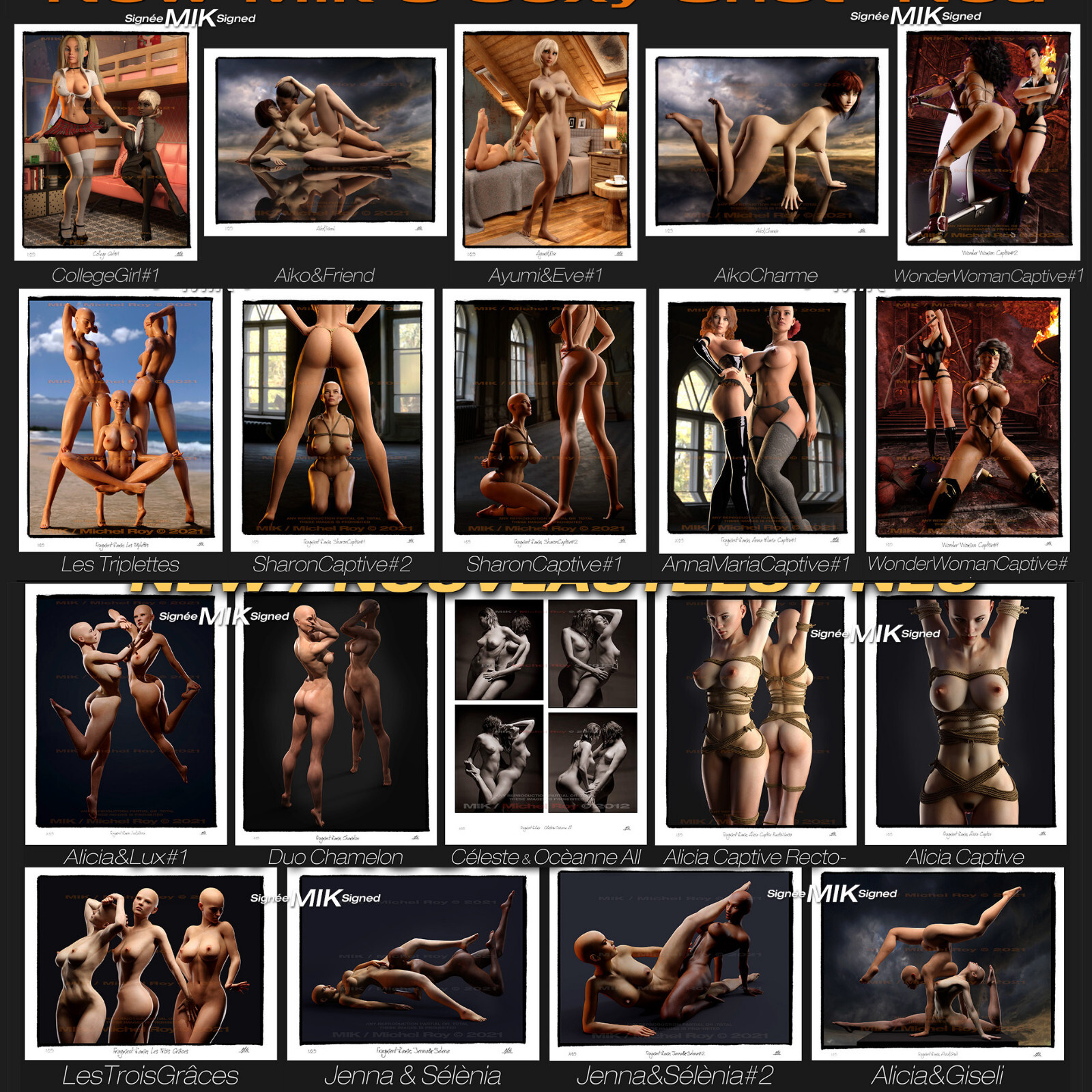 Fine Art Nude Photo “Daphné Open Front” 8×10 Sign Mik & Num 5/25 HOT Girl Model