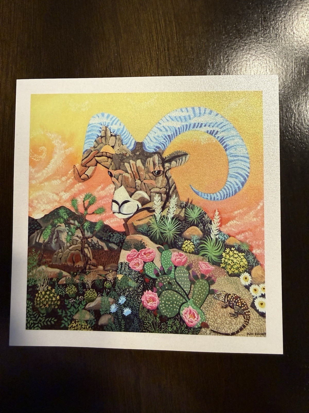 Jude bischoff Art Cards -set of 5 (5×5 Inches)