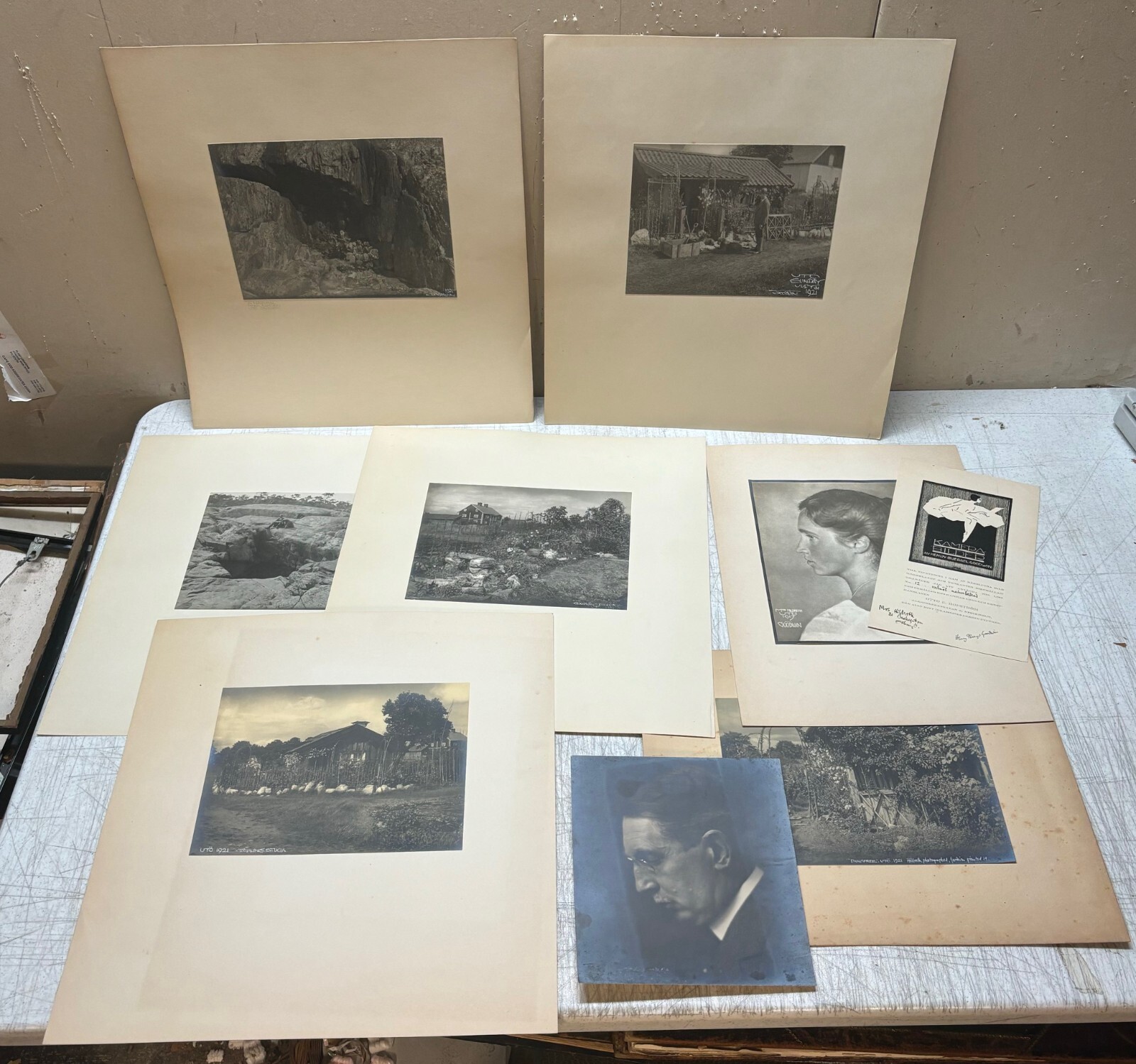 Collection of HENRY BUERGEL GOODWIN Uto Sweden & Portrait GELATIN Photographs